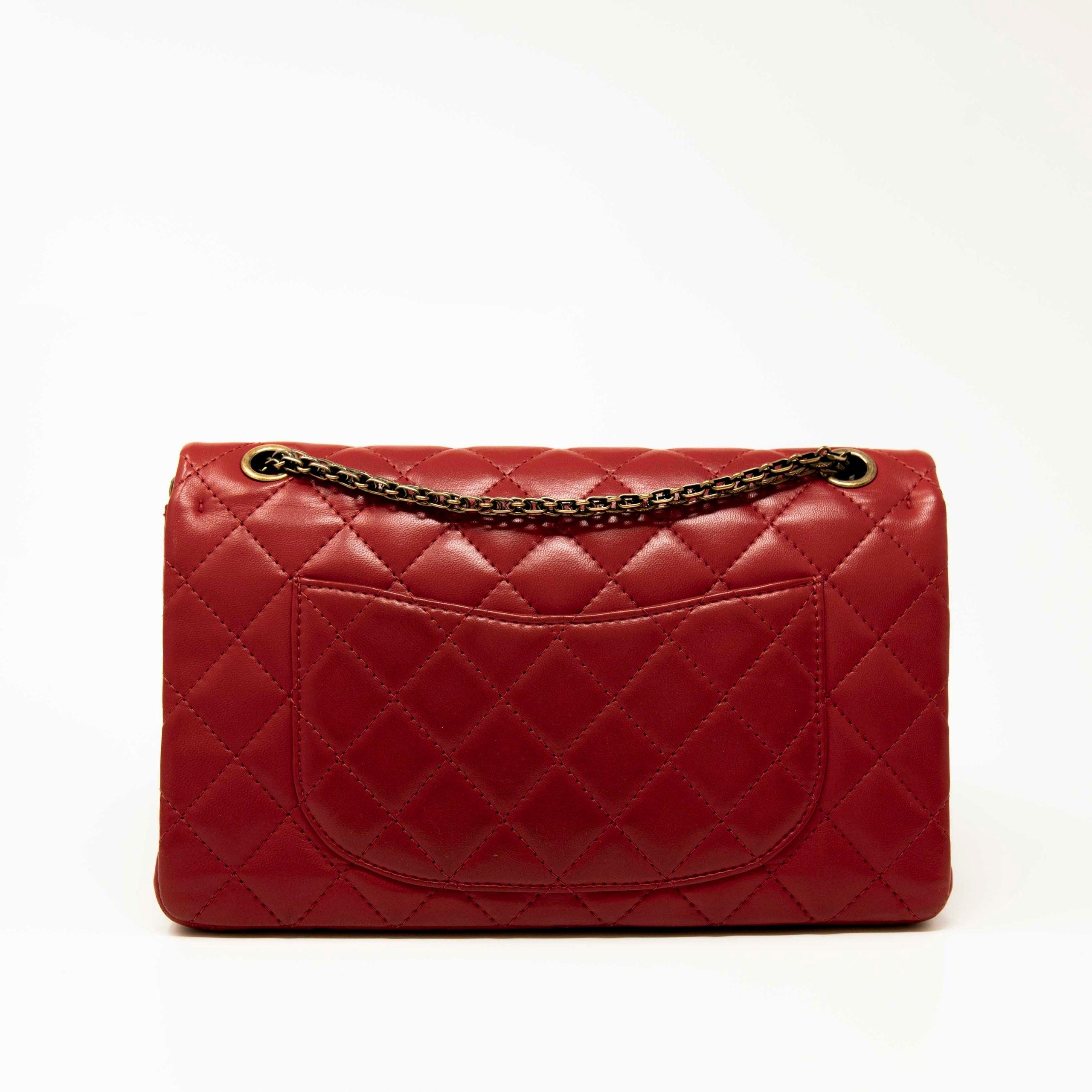 Chanel Red Lambskin 2.55 Reissue 226