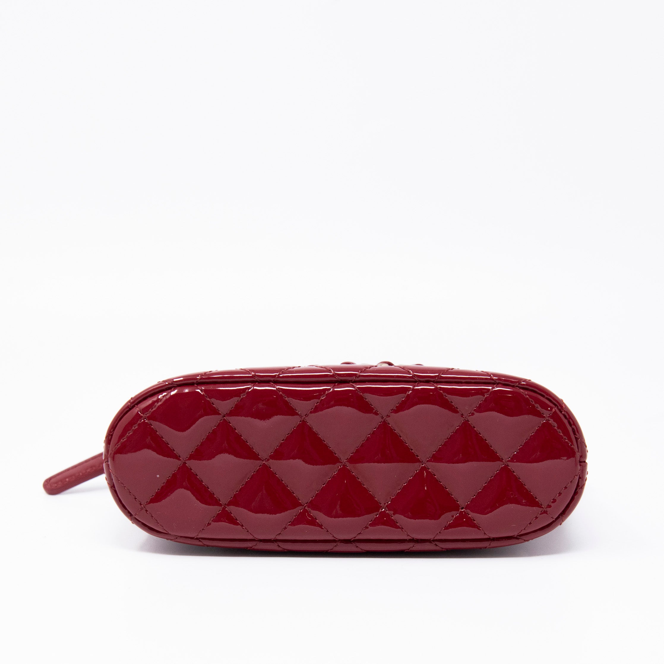 Chanel Red Mini Coco Clutch With Chain
