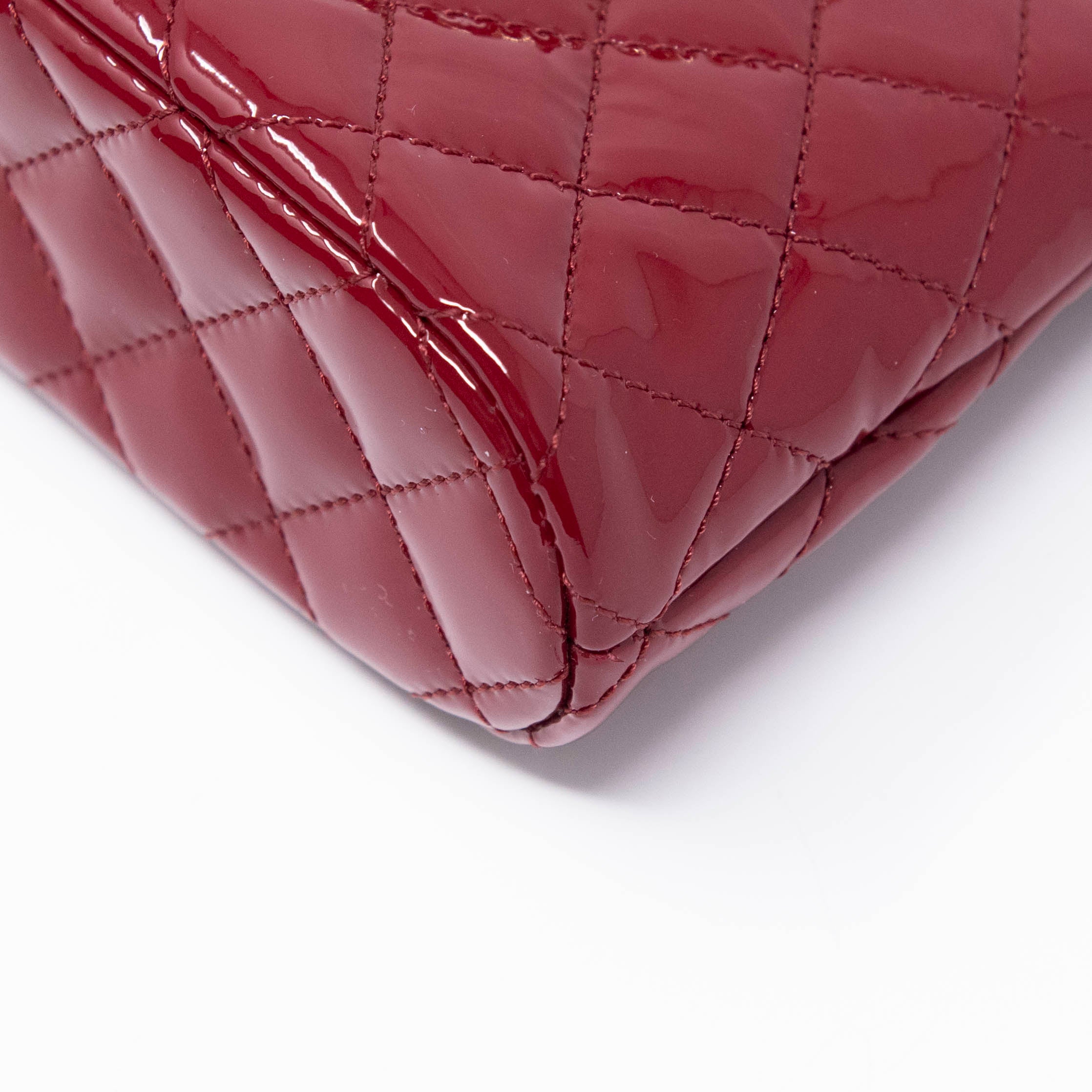 Chanel Red Mini Coco Clutch With Chain
