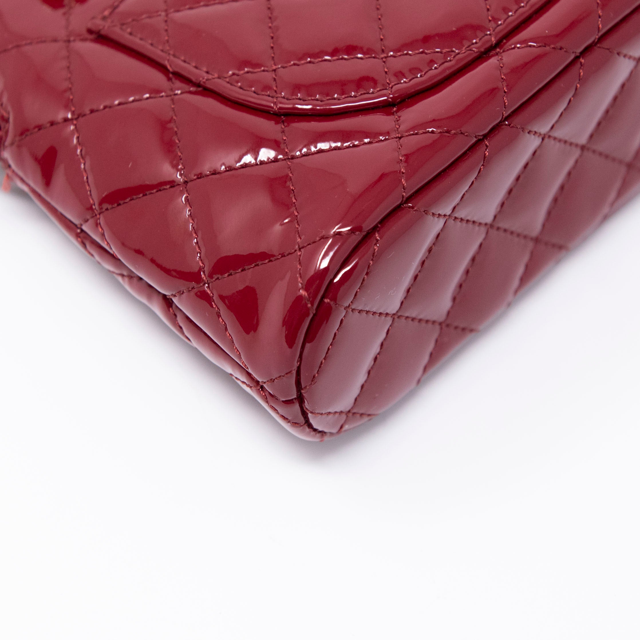 Chanel Red Mini Coco Clutch With Chain