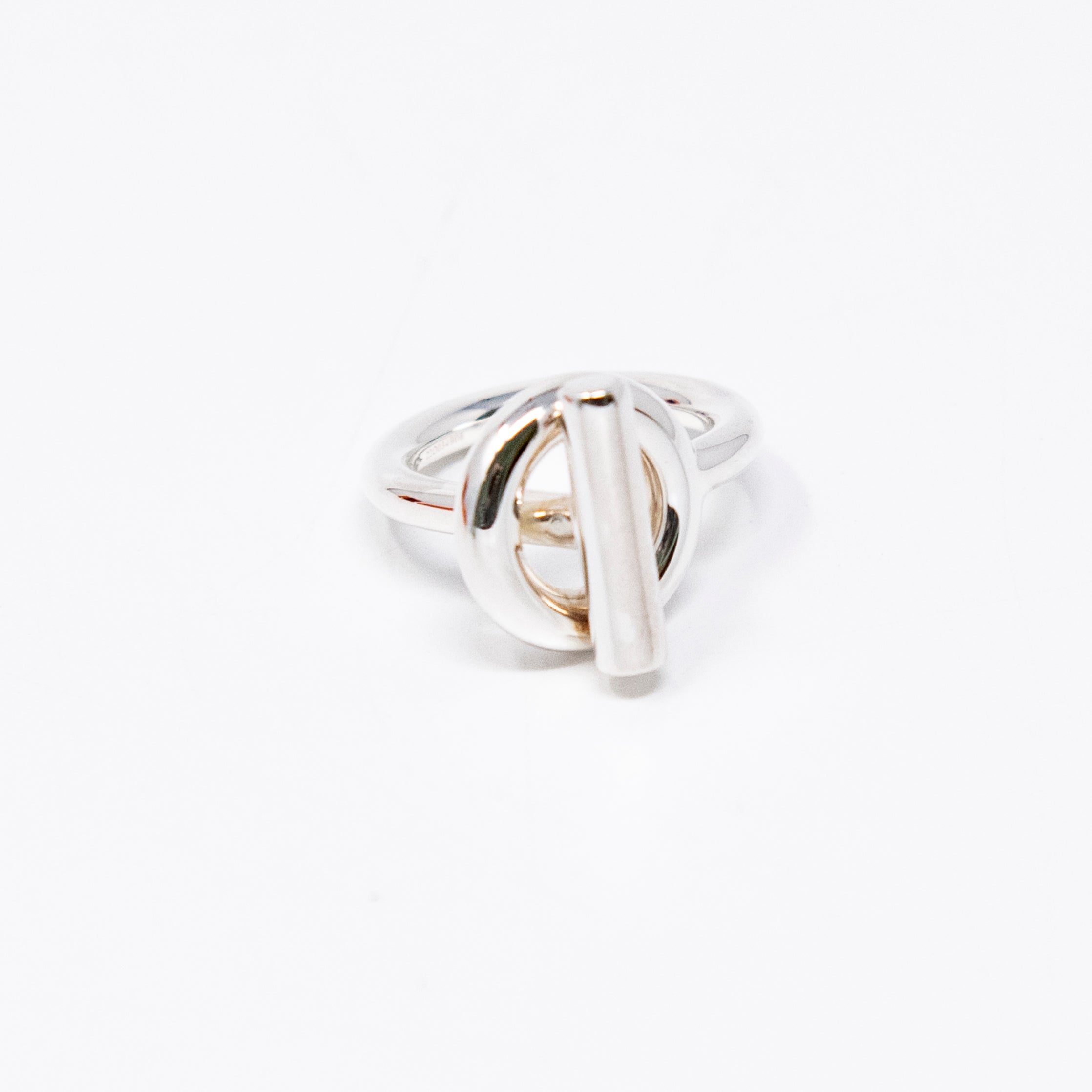 Hermes Silver Echappee Ring 51