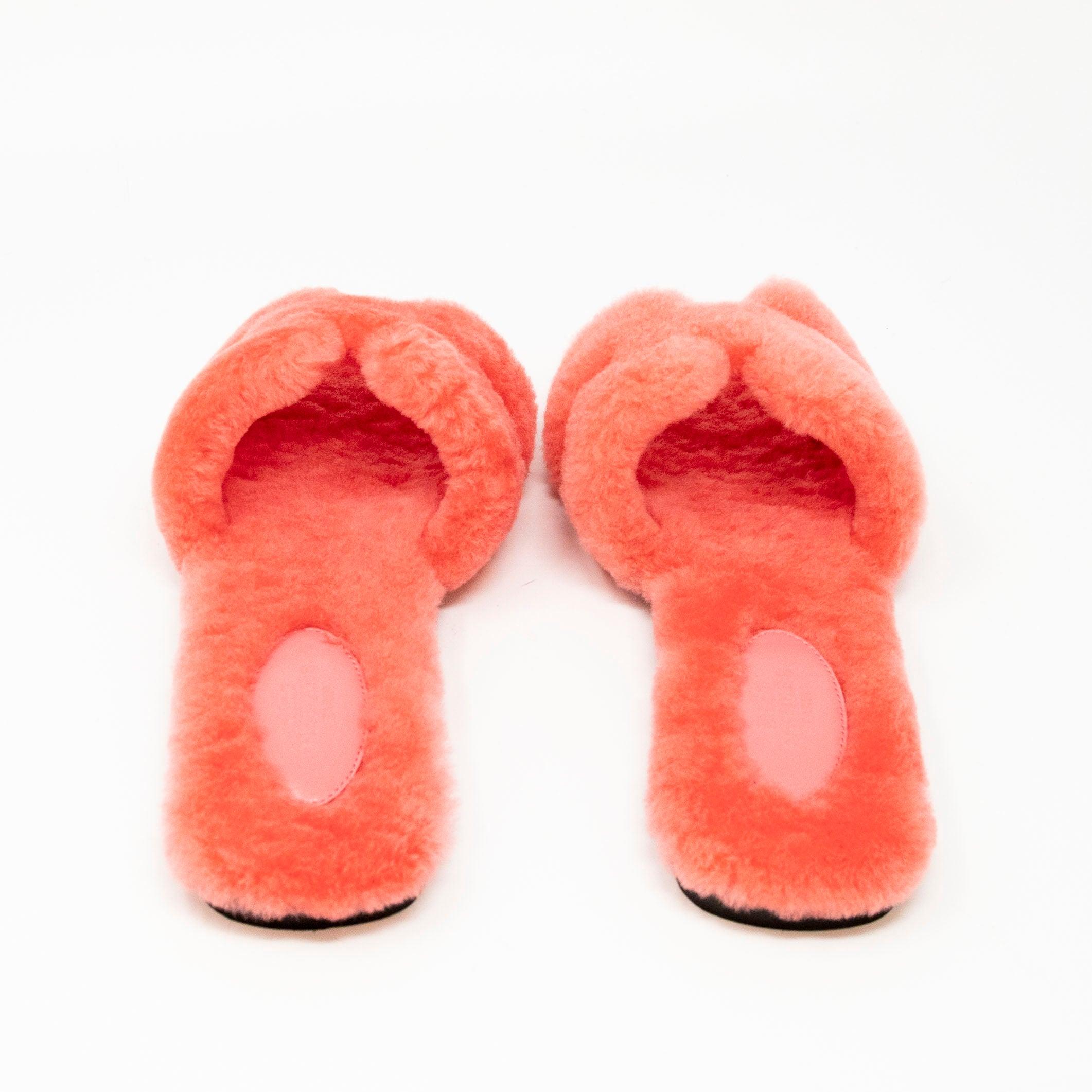 Hermes Rose Du Desert Shearling Oran 37