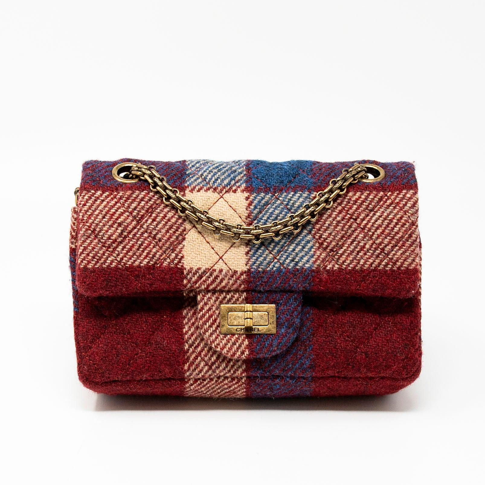 Chanel Red Tweed 2.55 Reissue 224