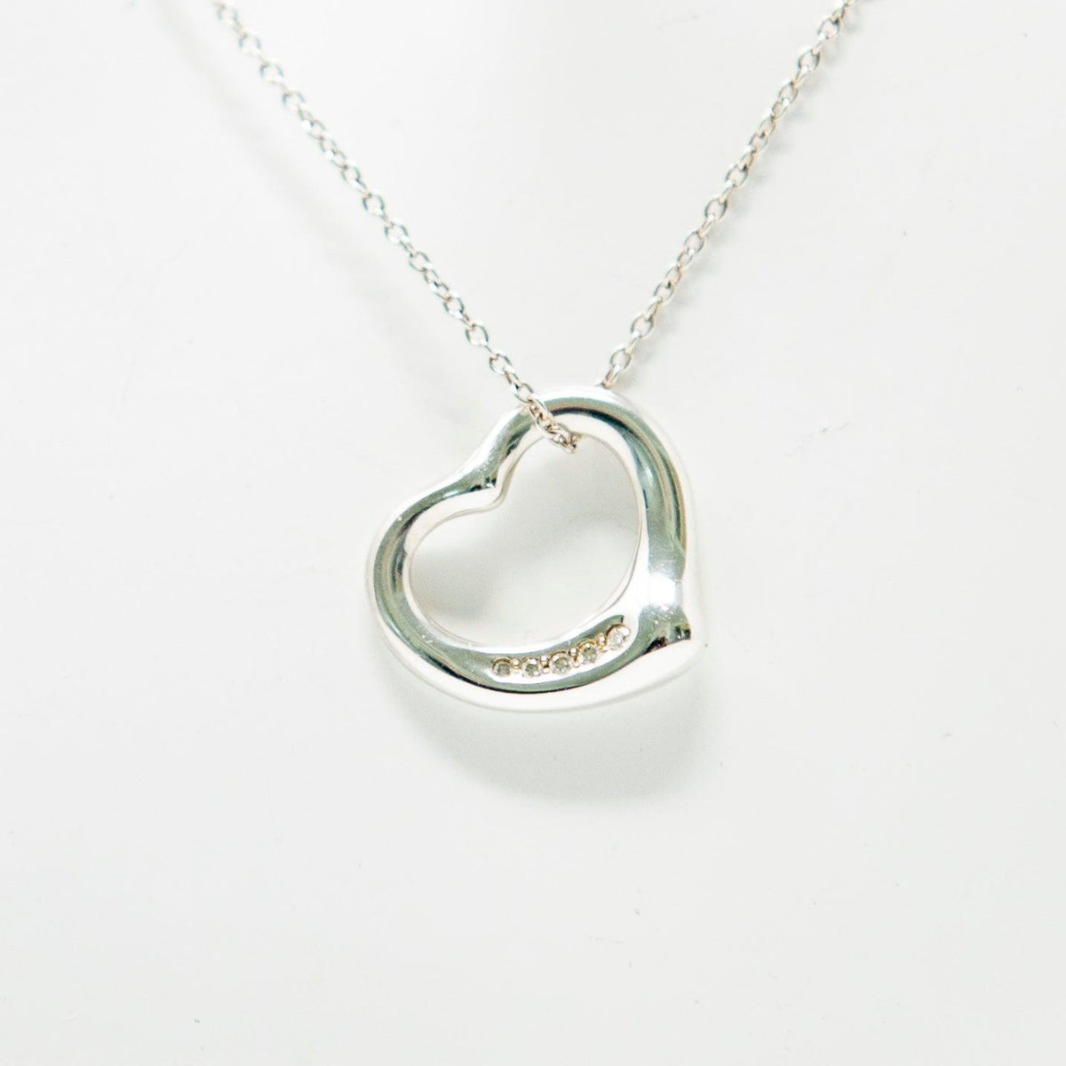 Tiffany Co Diamond Elsa Peretti Heart Necklace Jadore Couture