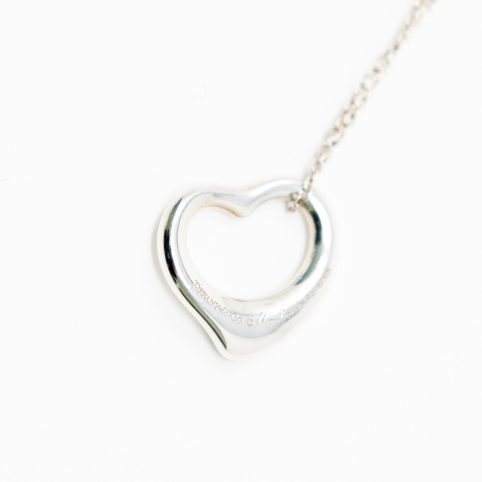 Tiffany & Co Diamond Elsa Peretti Heart Necklace