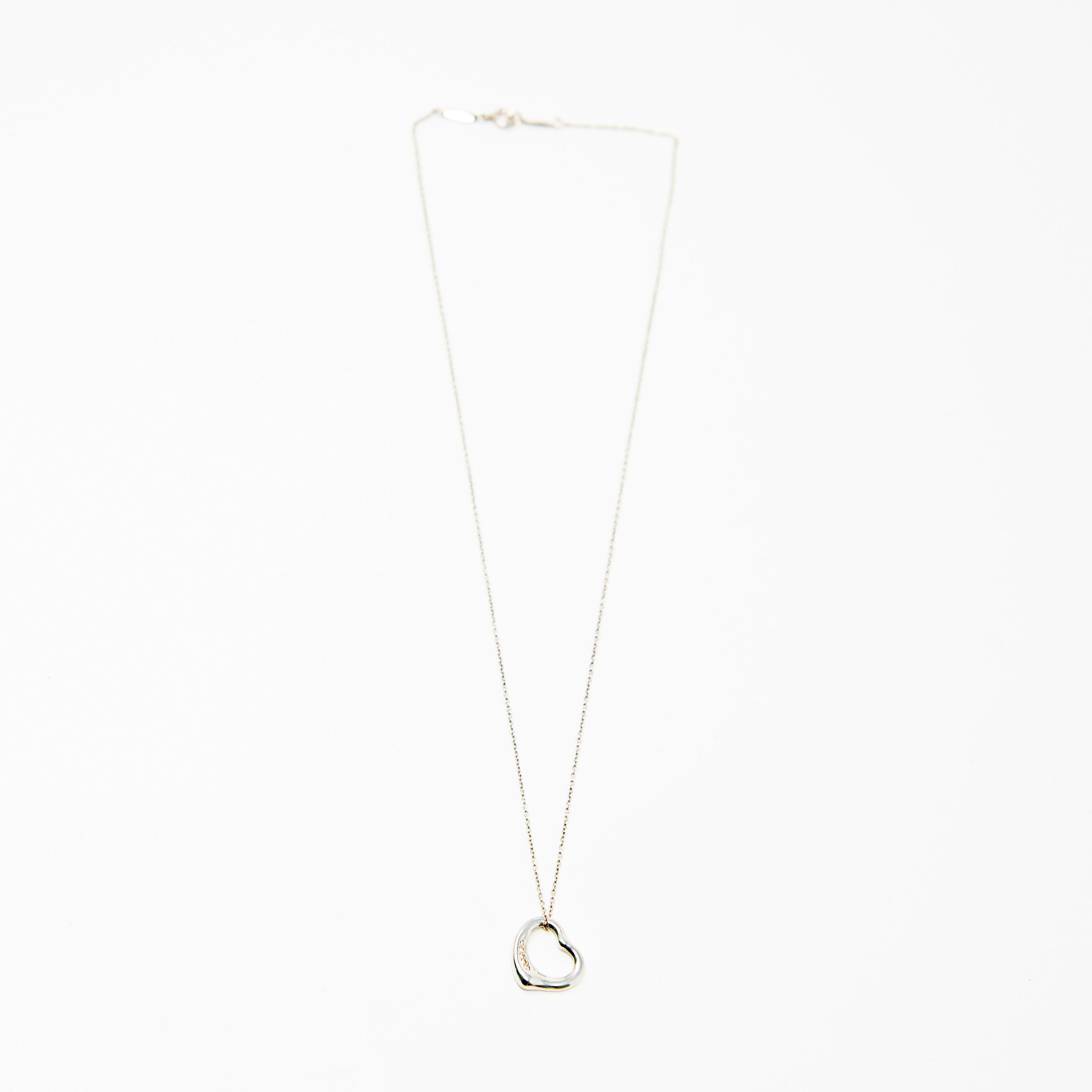 Tiffany & Co Diamond Elsa Peretti Heart Necklace