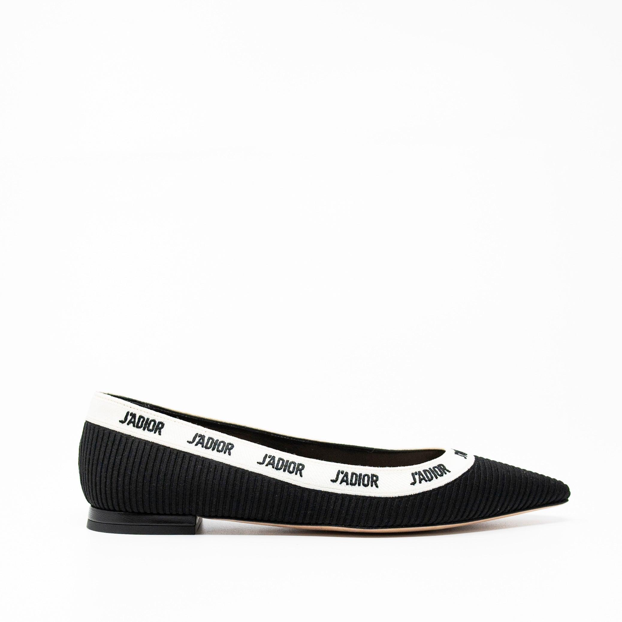 Dior Black J’adior Ballerina Flats 36