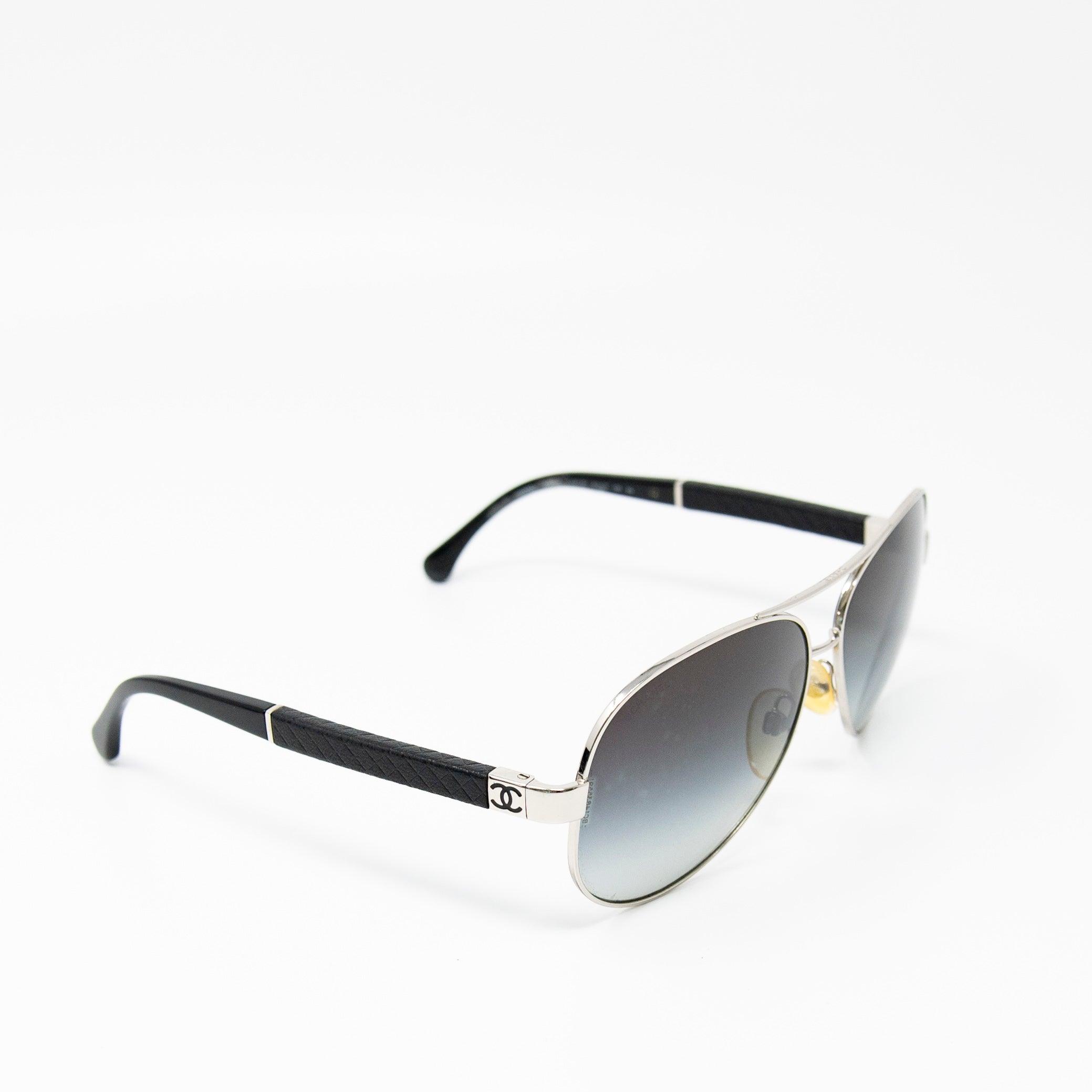 Chanel Black Aviator Sunglasses