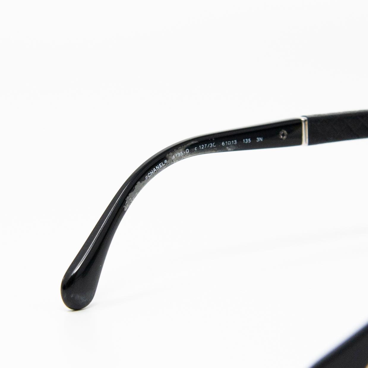 Chanel Black Aviator Sunglasses