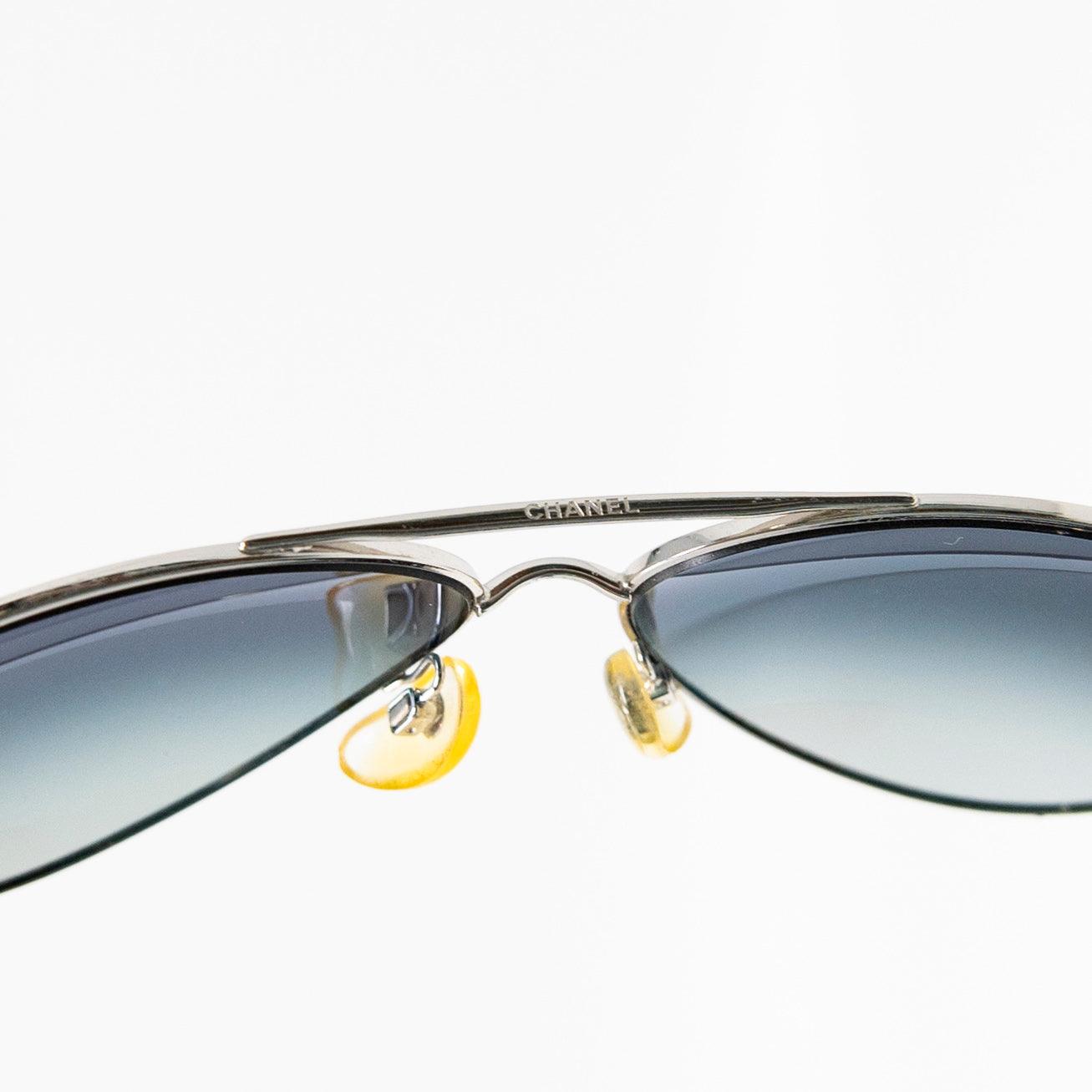 Chanel Black Aviator Sunglasses
