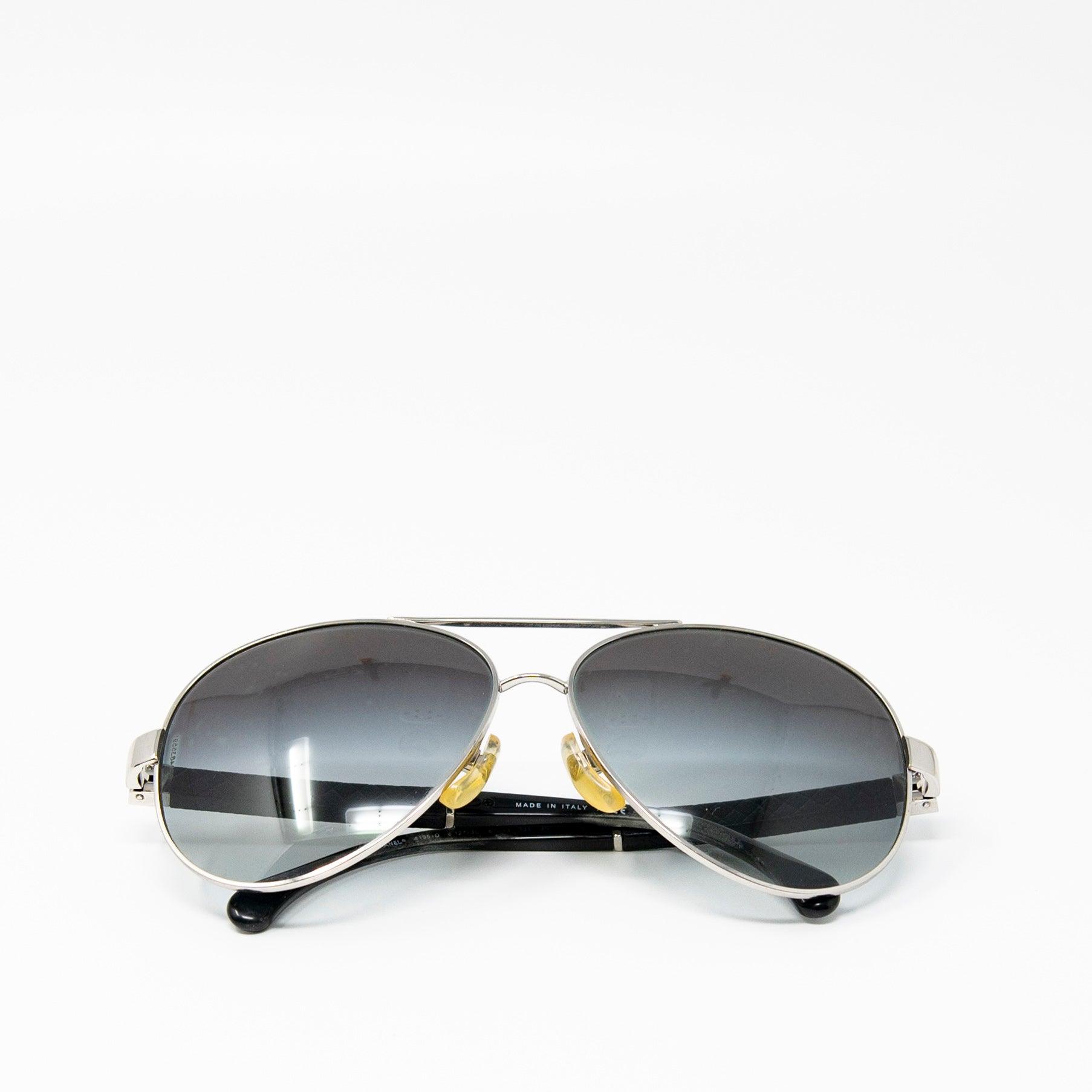 Chanel Black Aviator Sunglasses