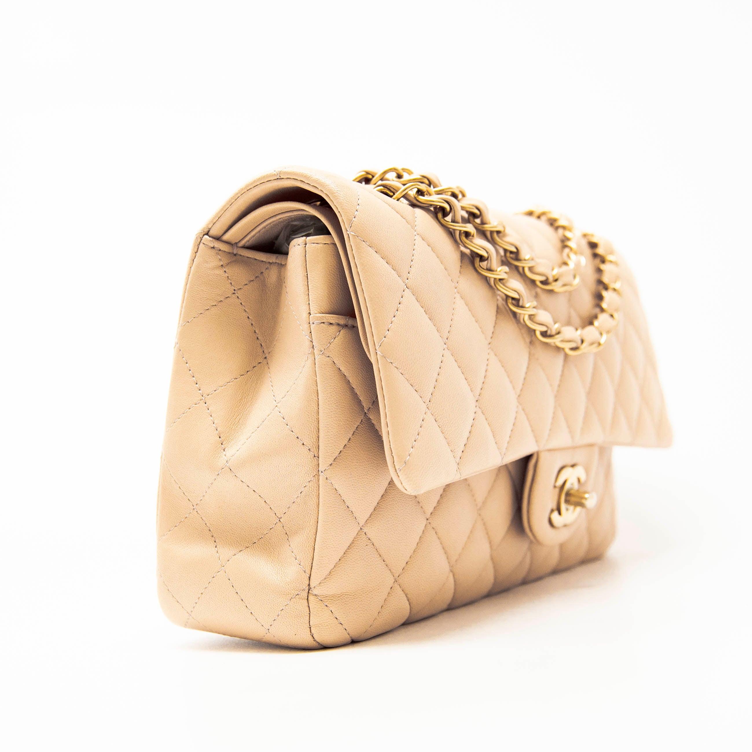 Chanel Beige Medium Classic Flap