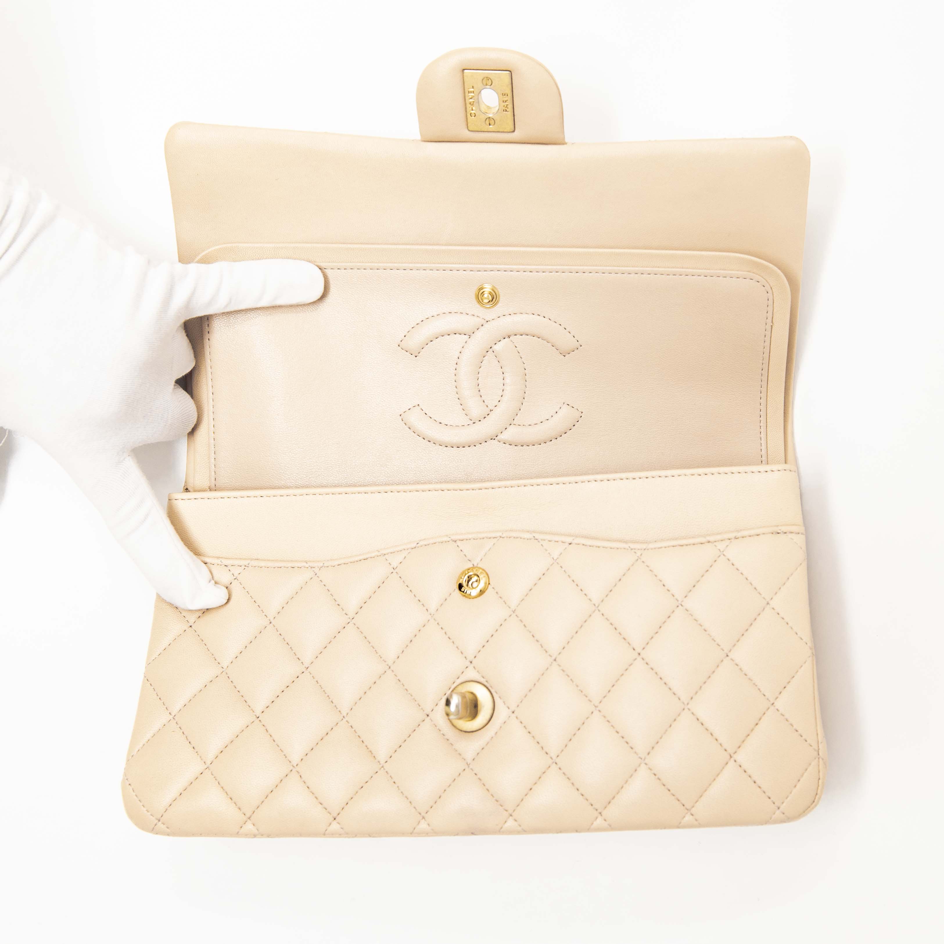 Chanel Beige Medium Classic Flap