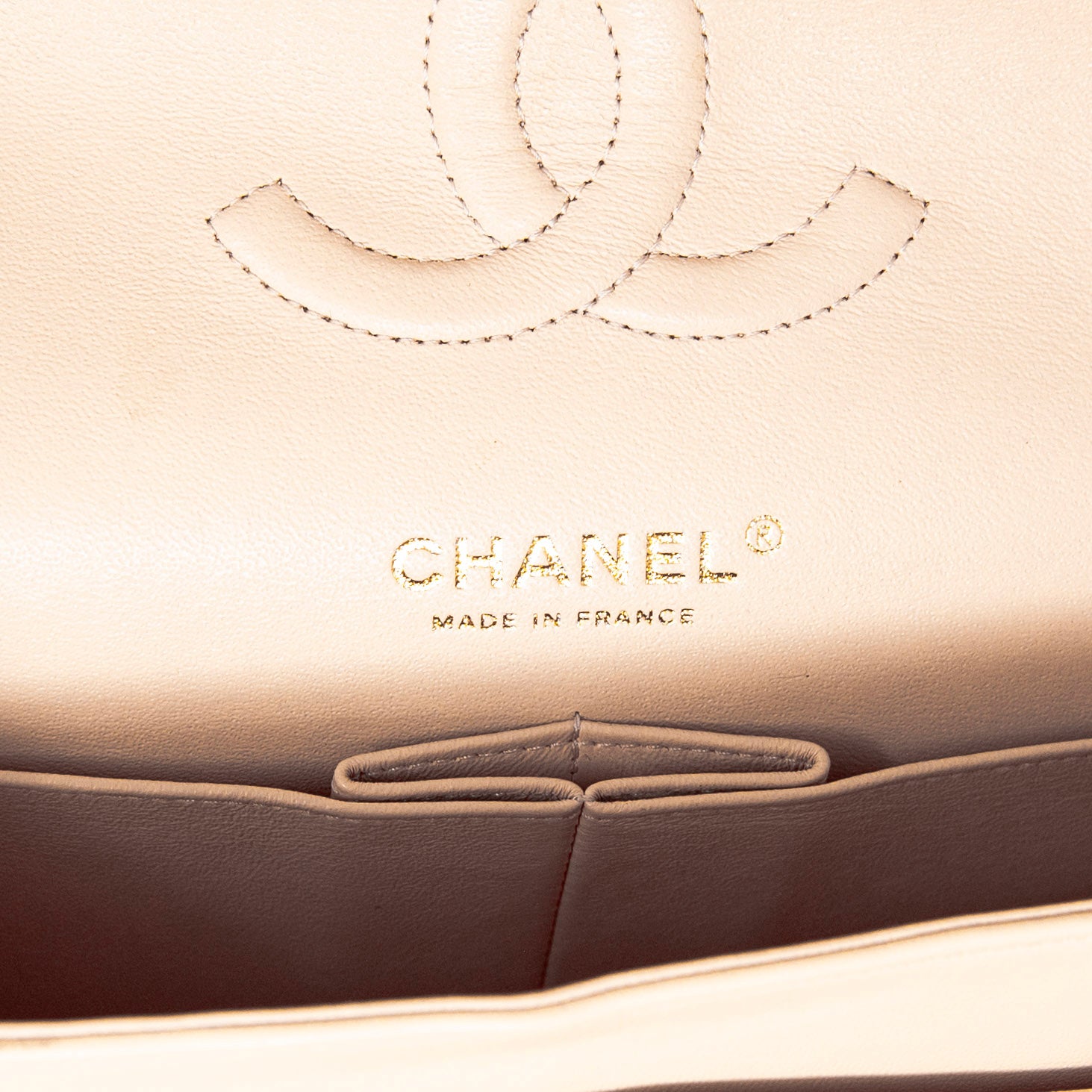 Chanel Beige Medium Classic Flap