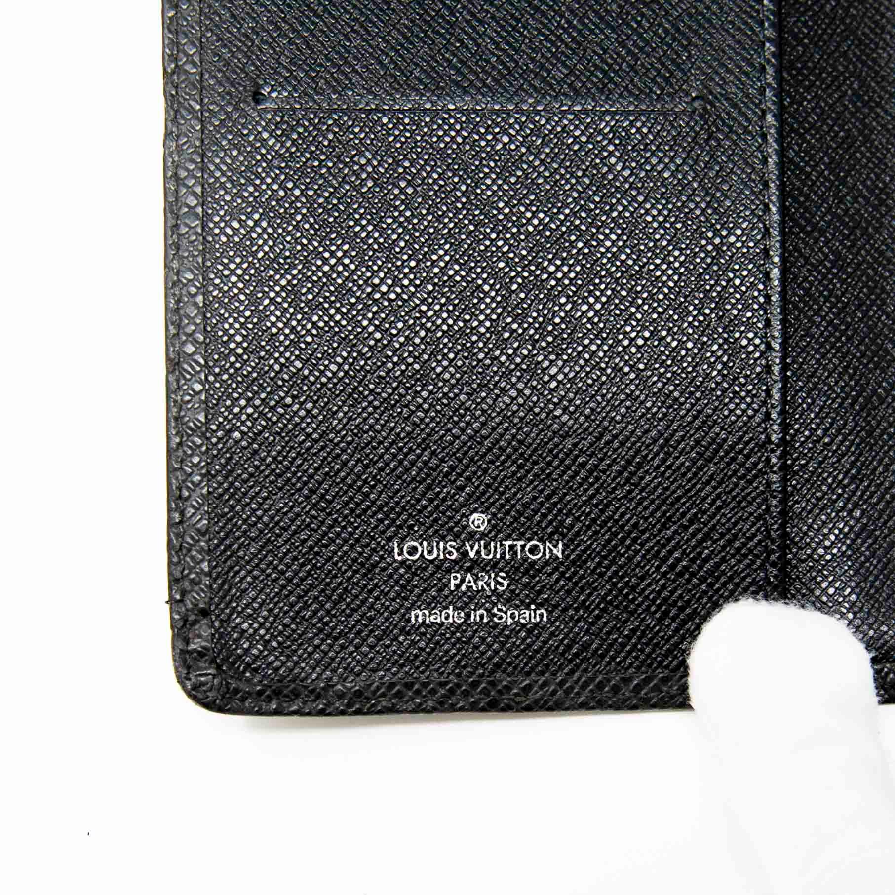 Louis Vuitton Black Taiga Pocket Organizer