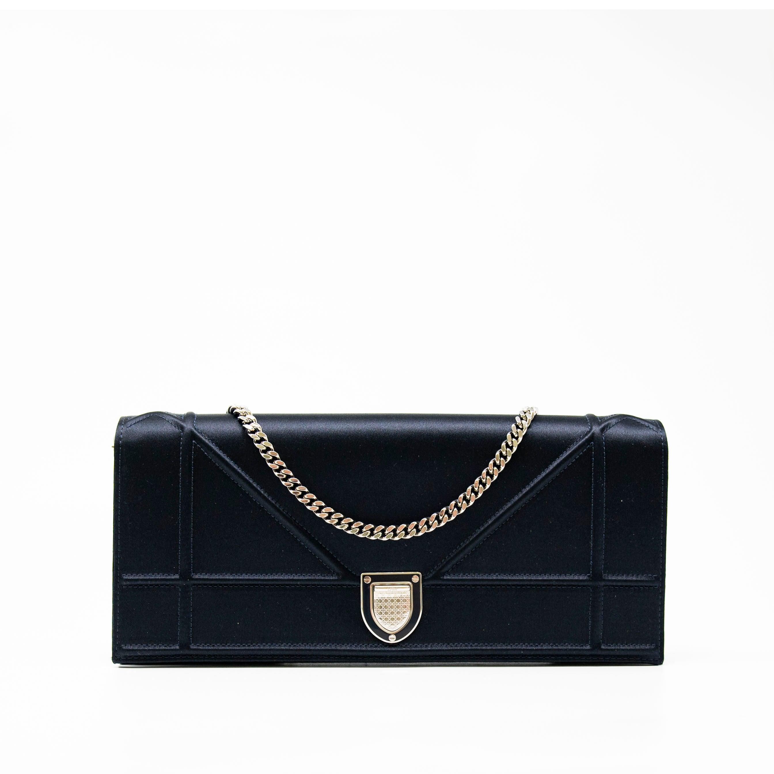 Dior Blue Diorama Croisiere Chain Wallet