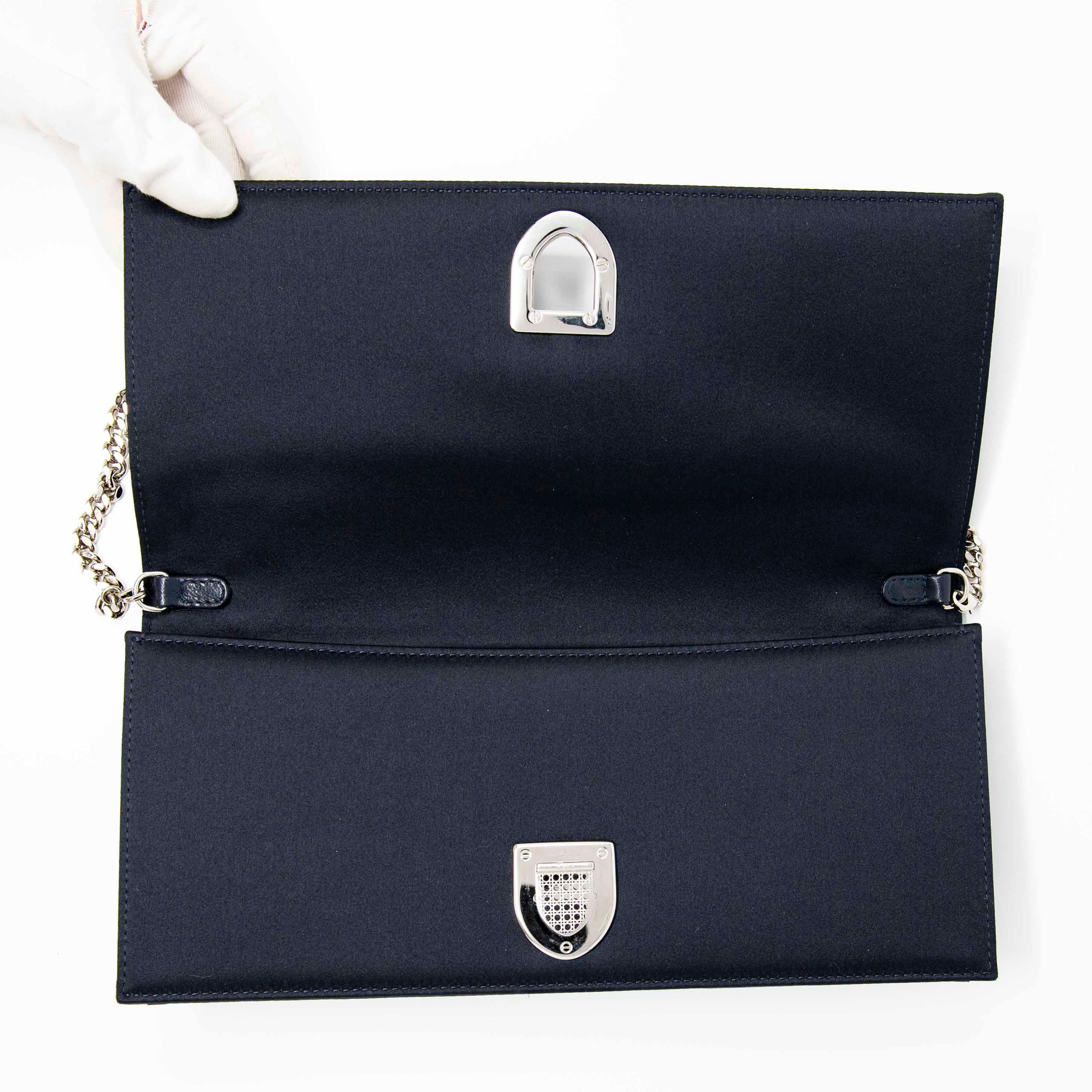 Dior Blue Diorama Croisiere Chain Wallet
