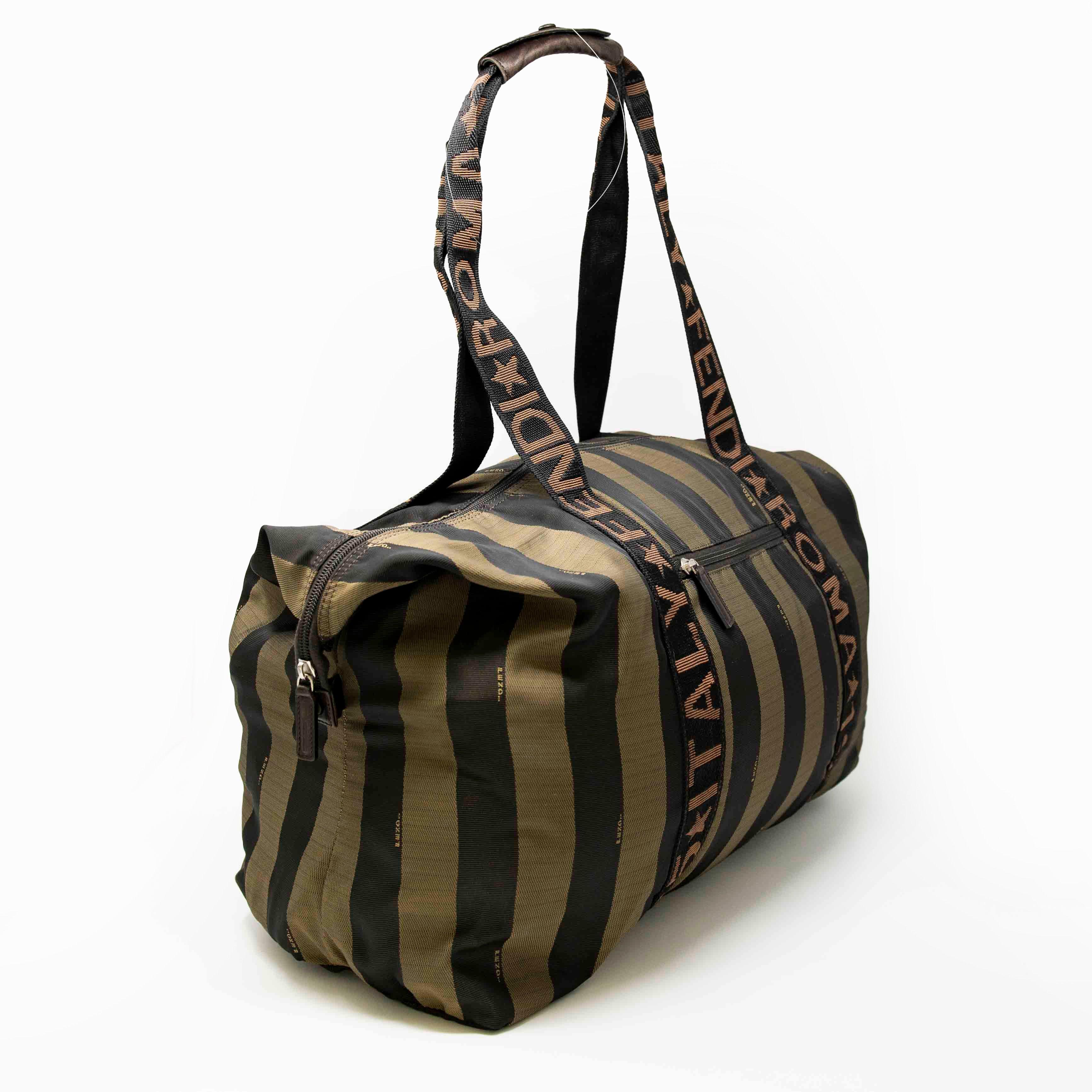 Fendi Green XL Pequin Weekender w/ Wallet