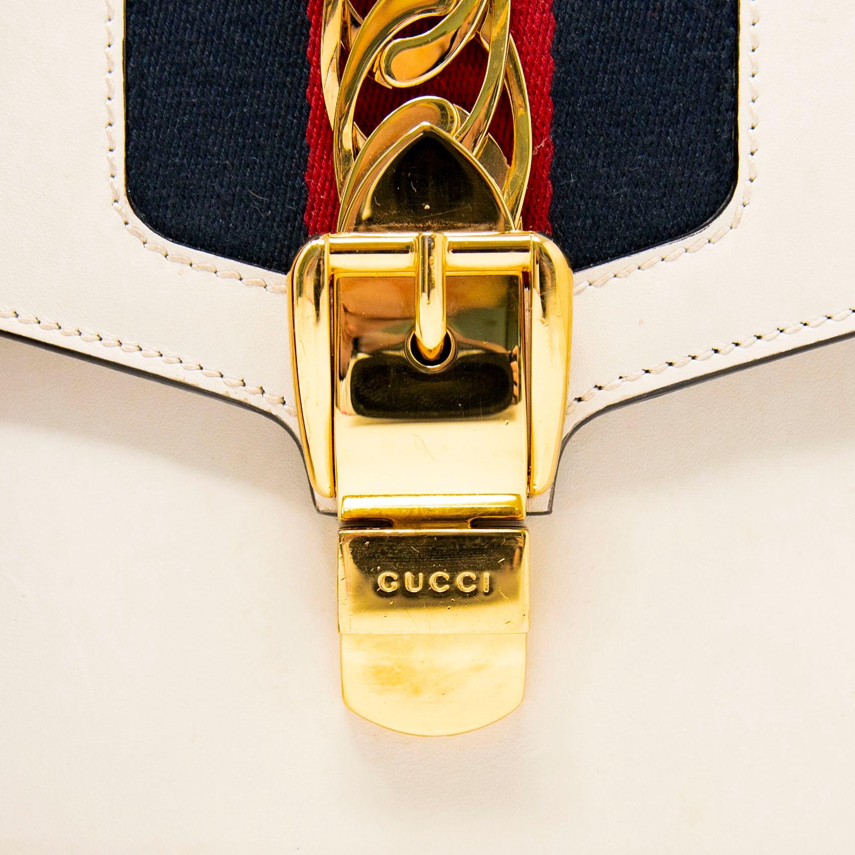 Gucci White Small Sylvie Bag