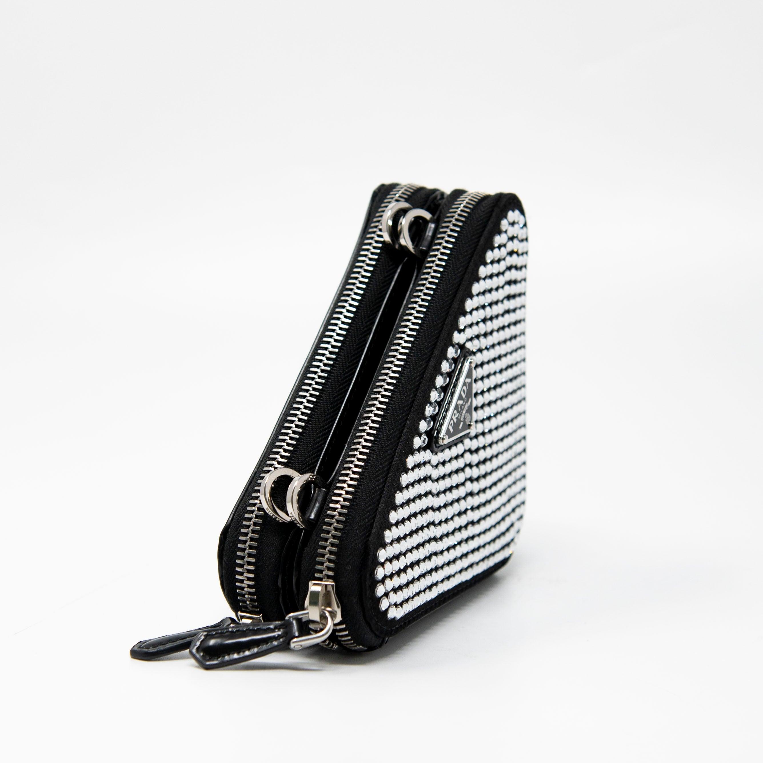 Prada Black Mini Crystal Triangle Bag