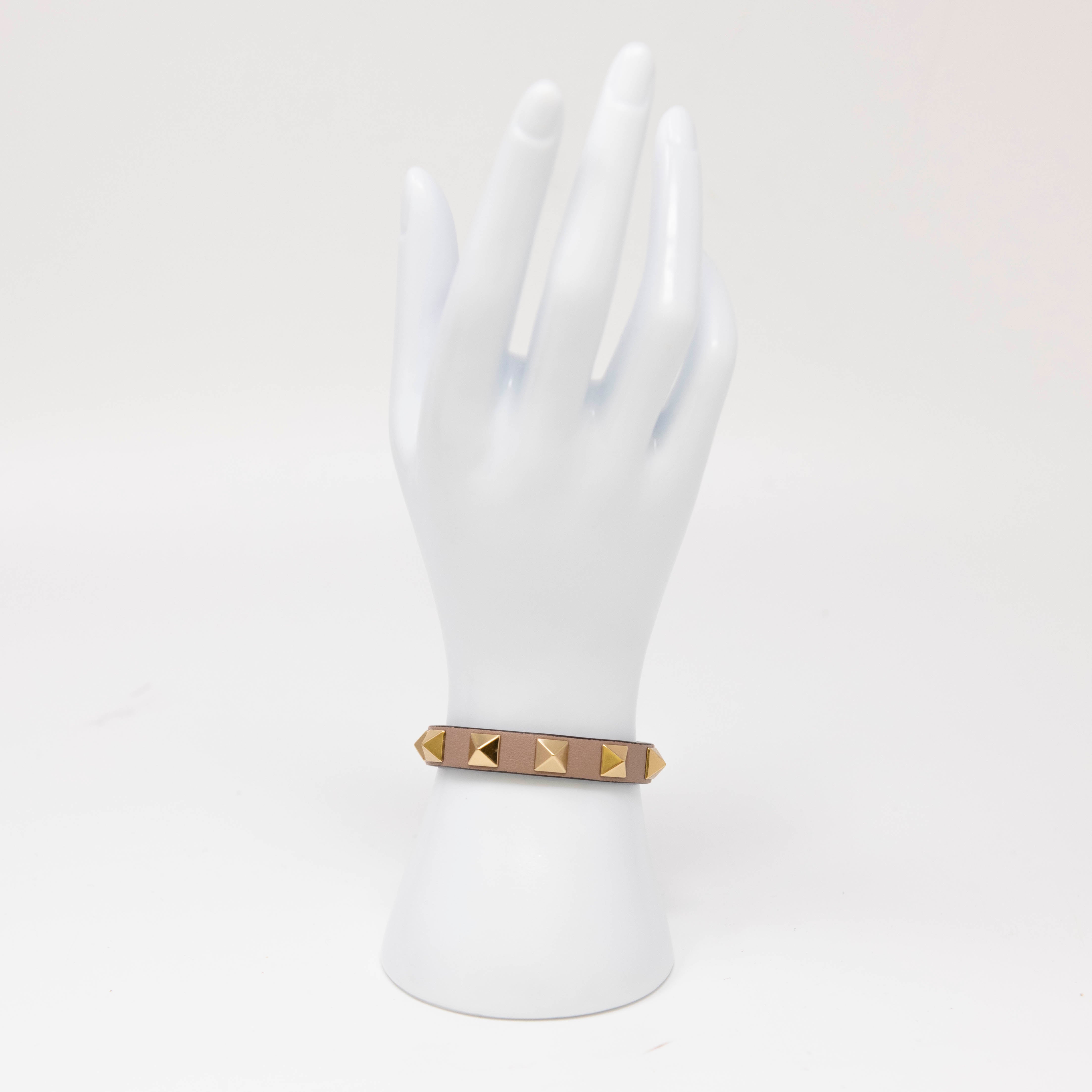 Valentino Beige Rockstud Bracelet