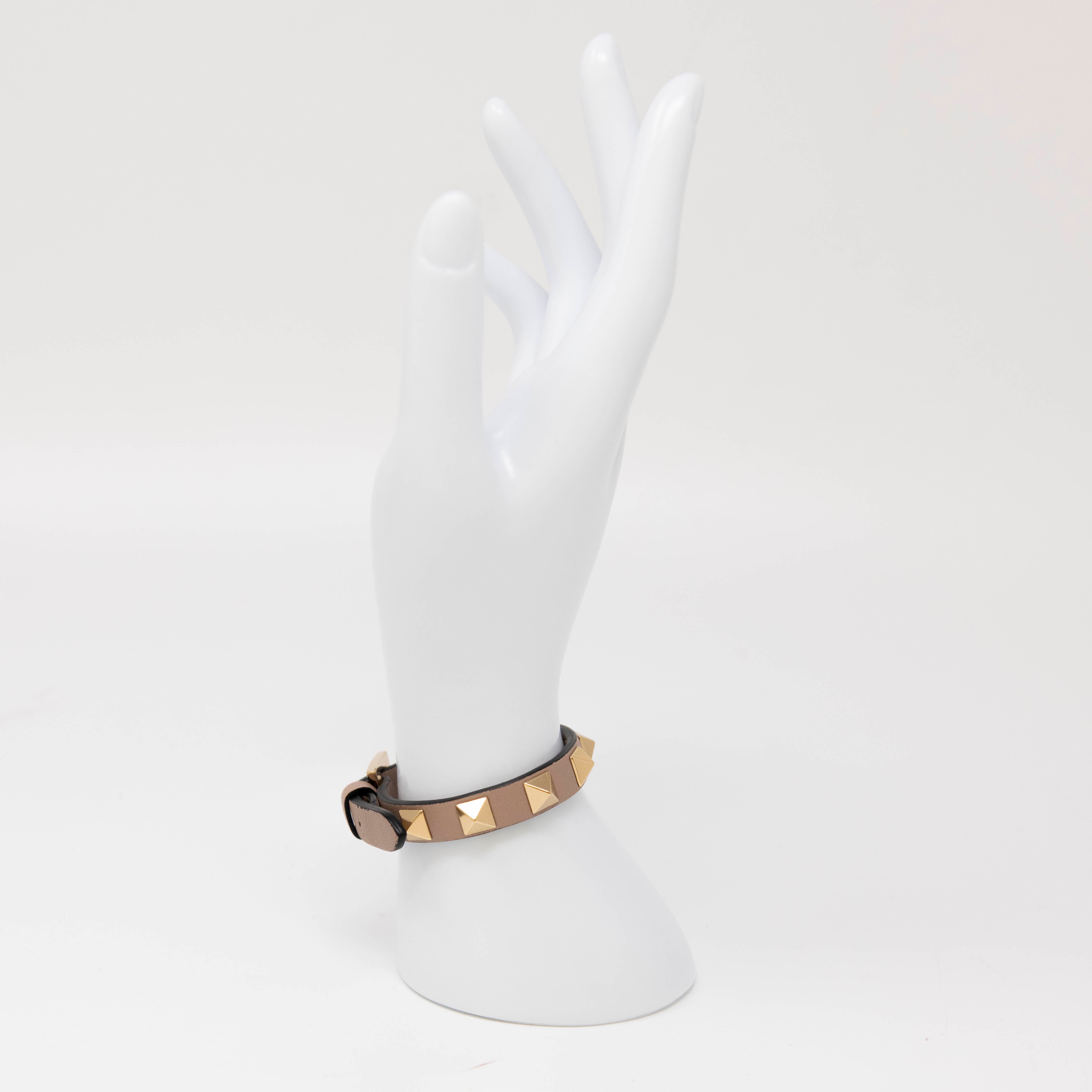 Valentino Beige Rockstud Bracelet