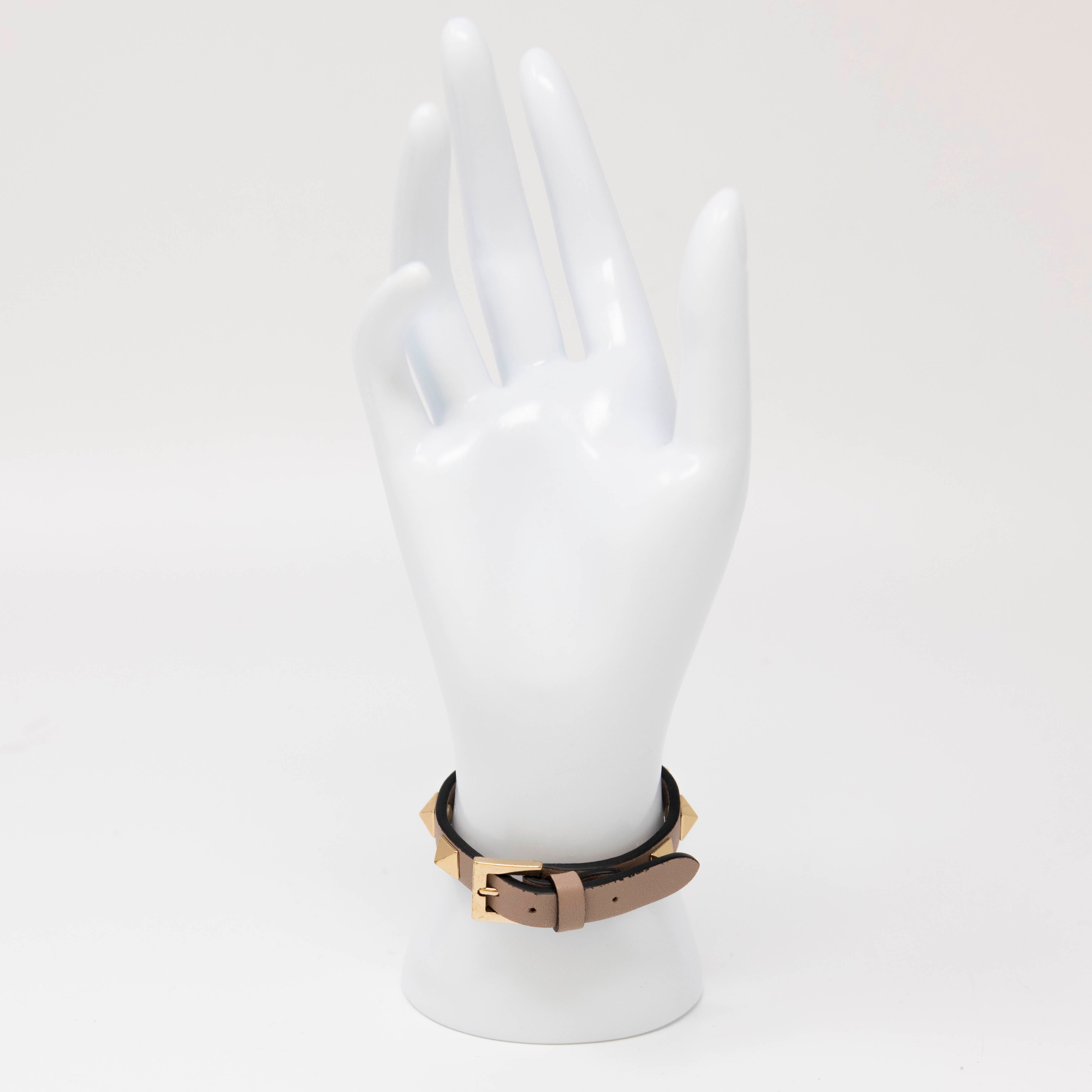Valentino Beige Rockstud Bracelet