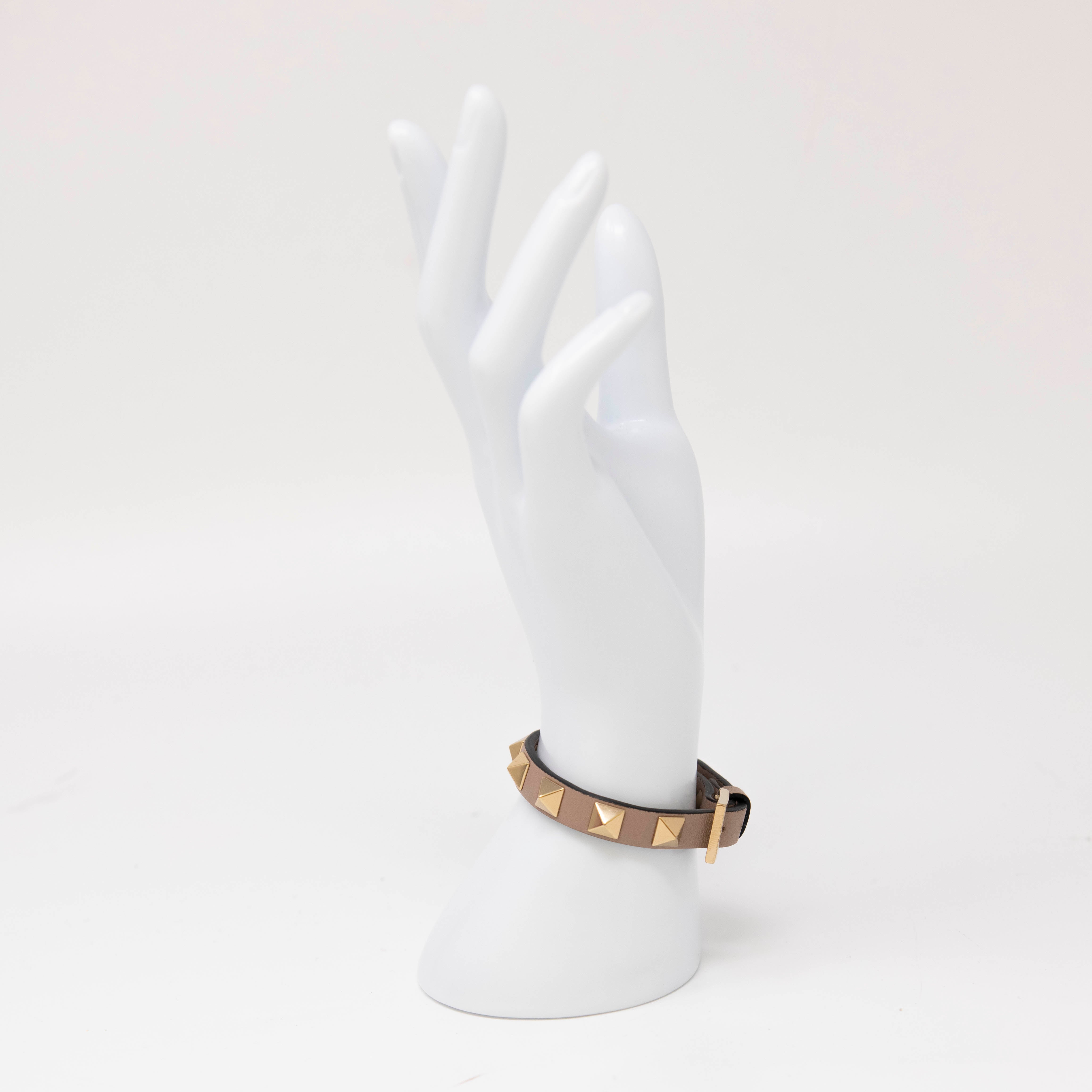 Valentino Beige Rockstud Bracelet