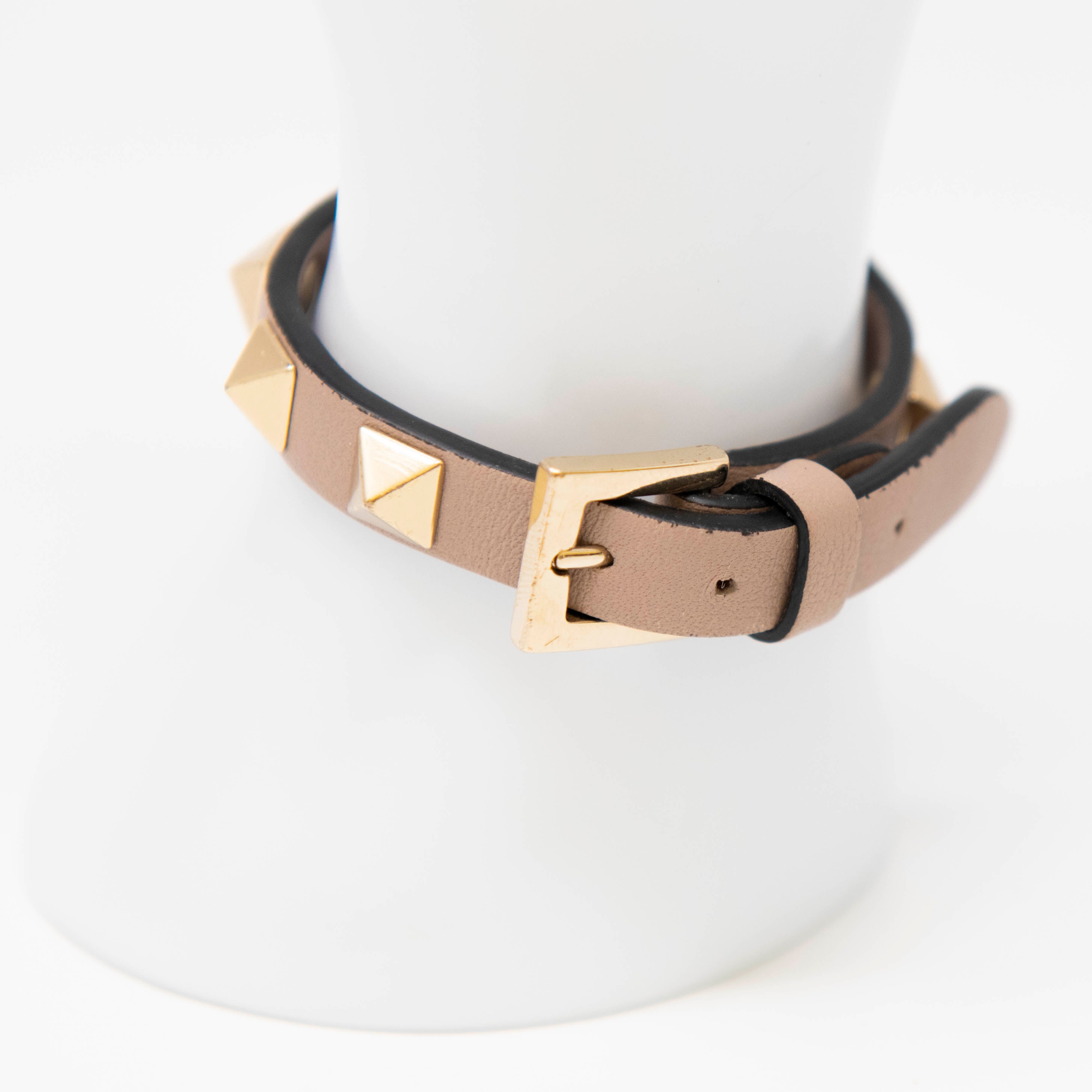 Valentino Beige Rockstud Bracelet