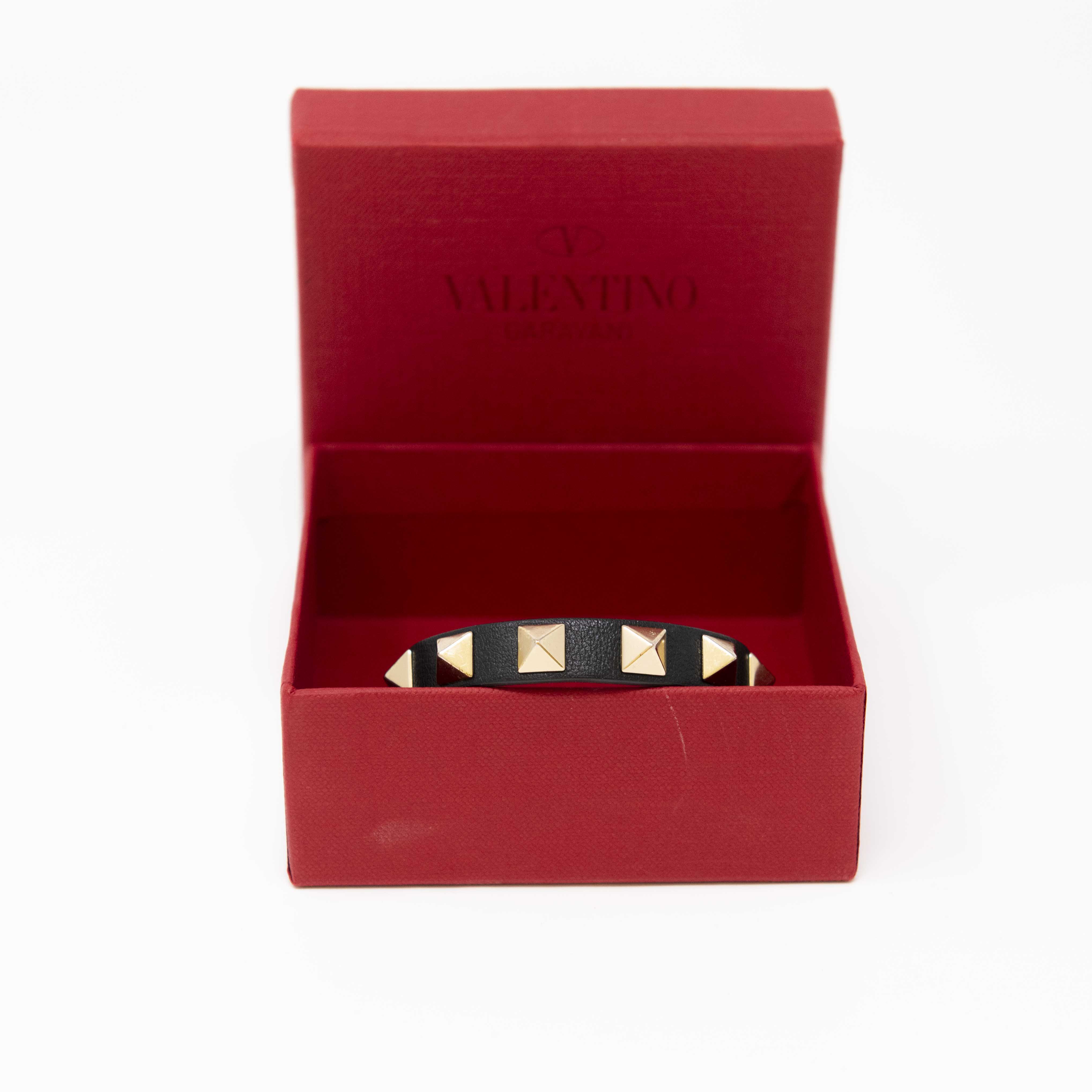 Valentino Black Rockstud Bracelet