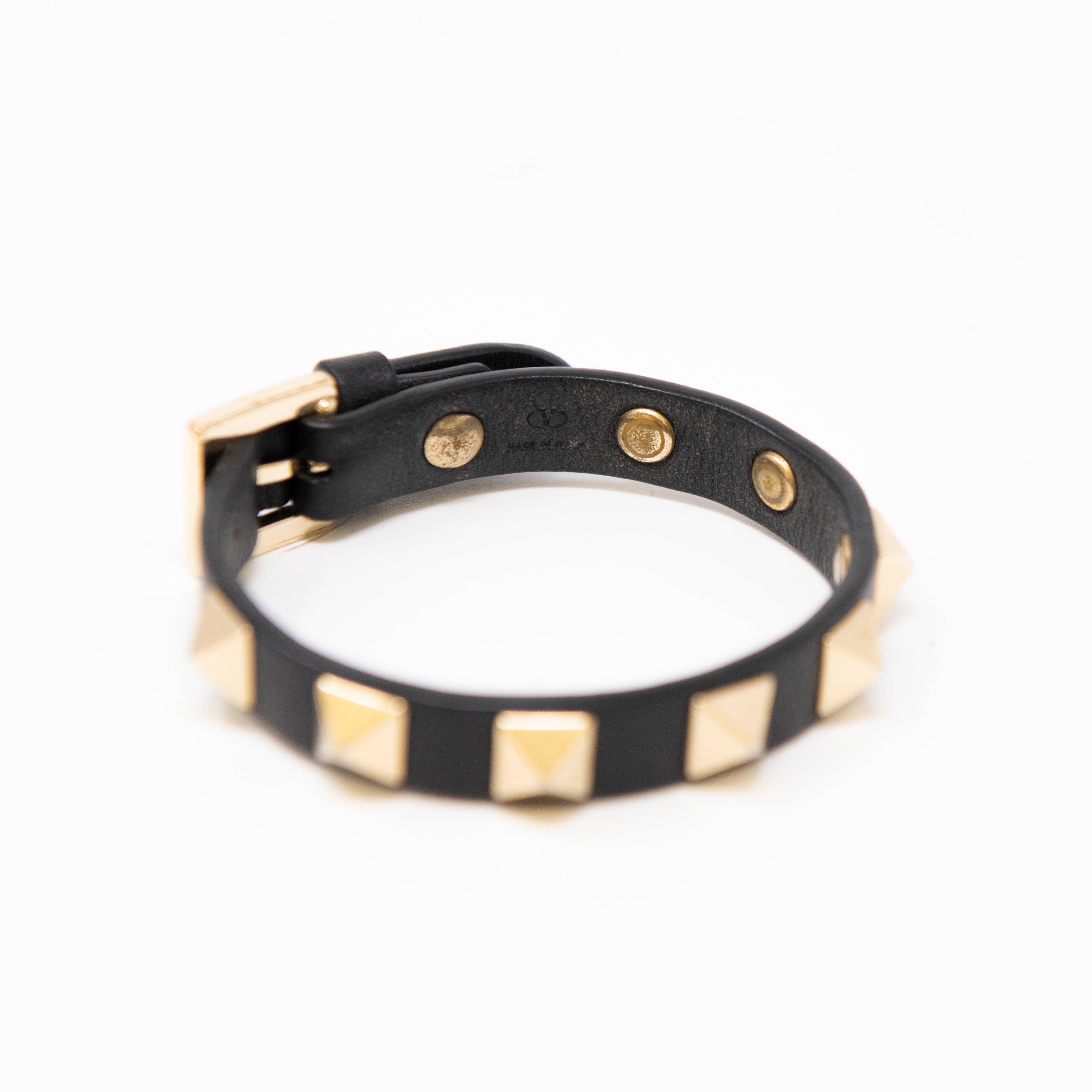 Valentino Black Rockstud Bracelet