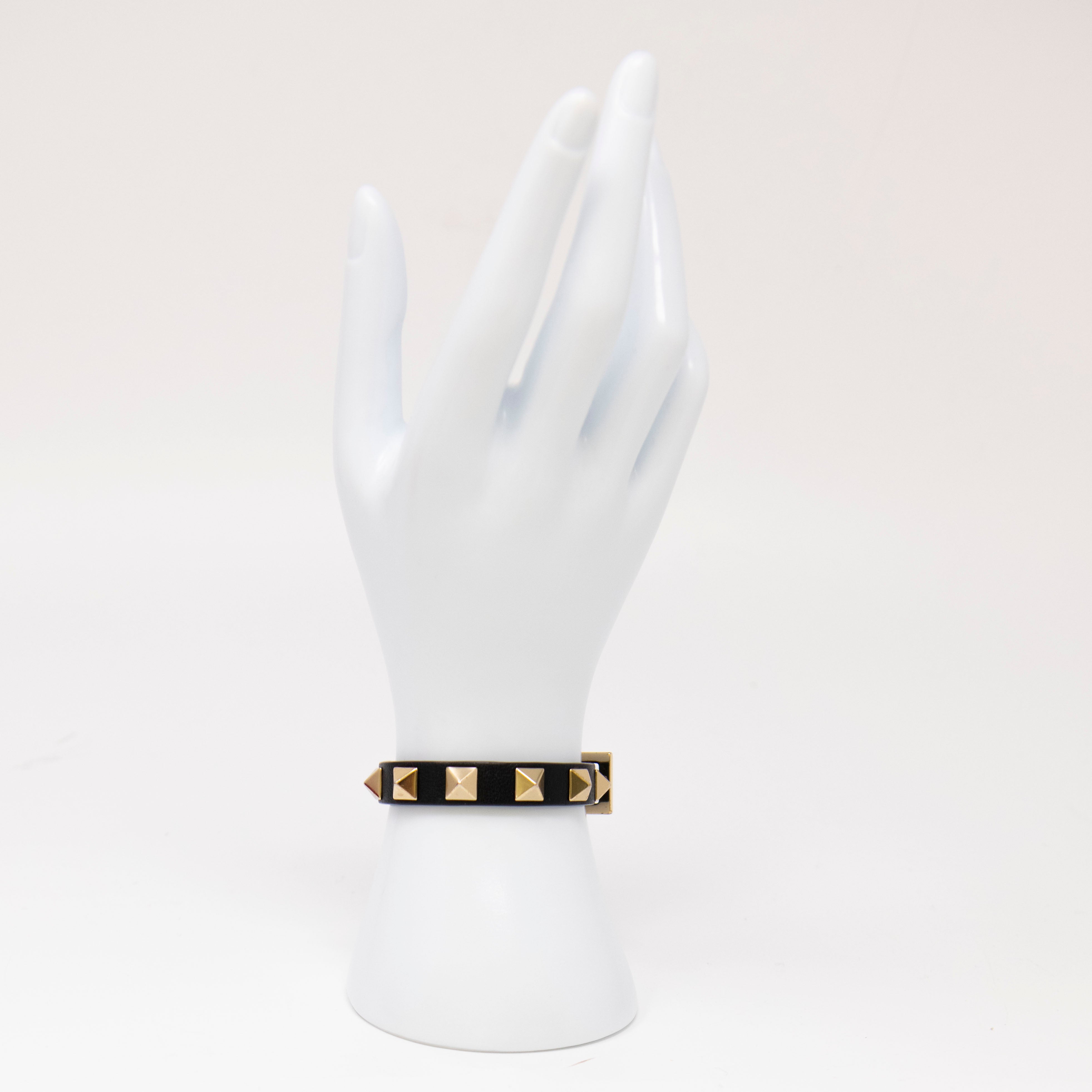 Valentino Black Rockstud Bracelet