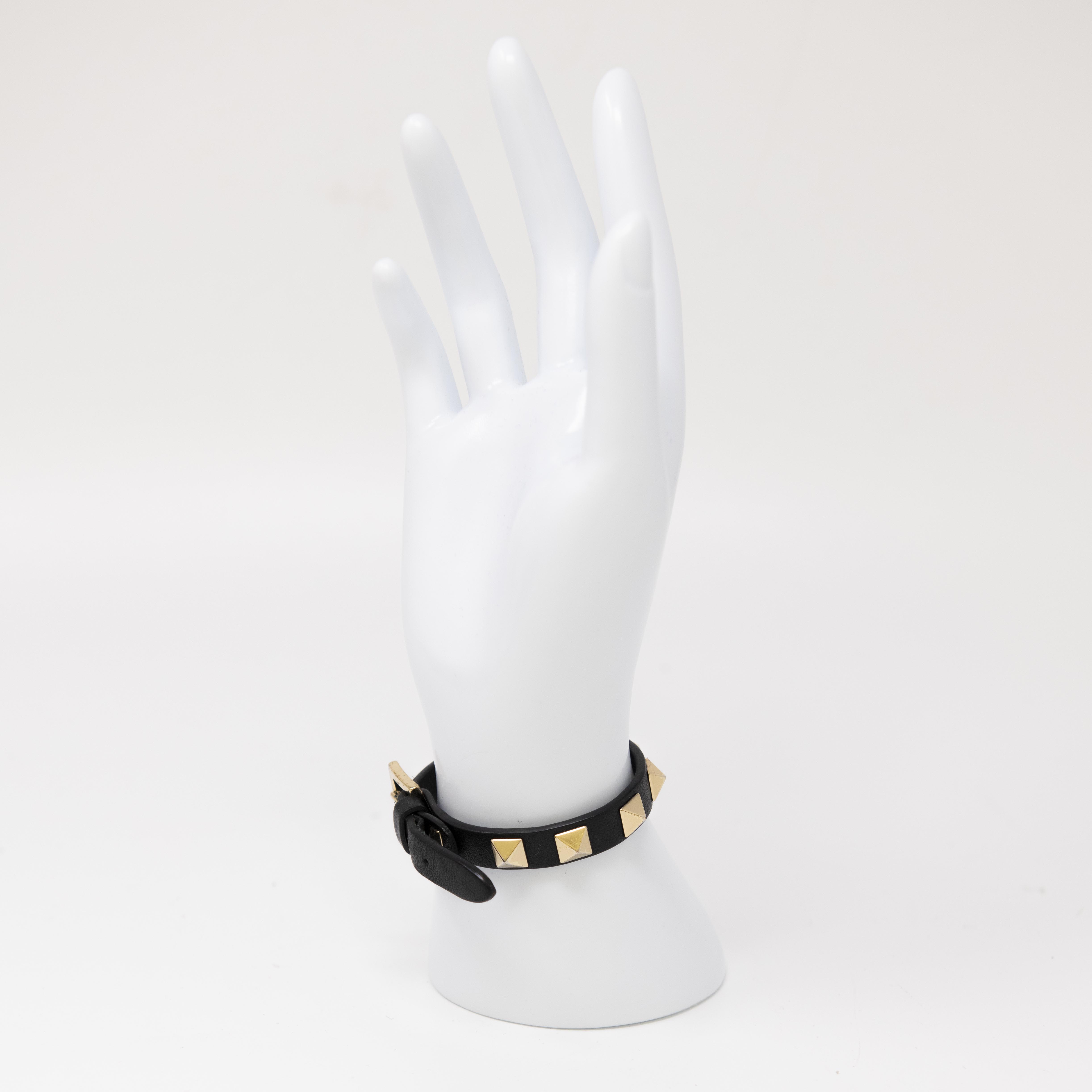 Valentino Black Rockstud Bracelet