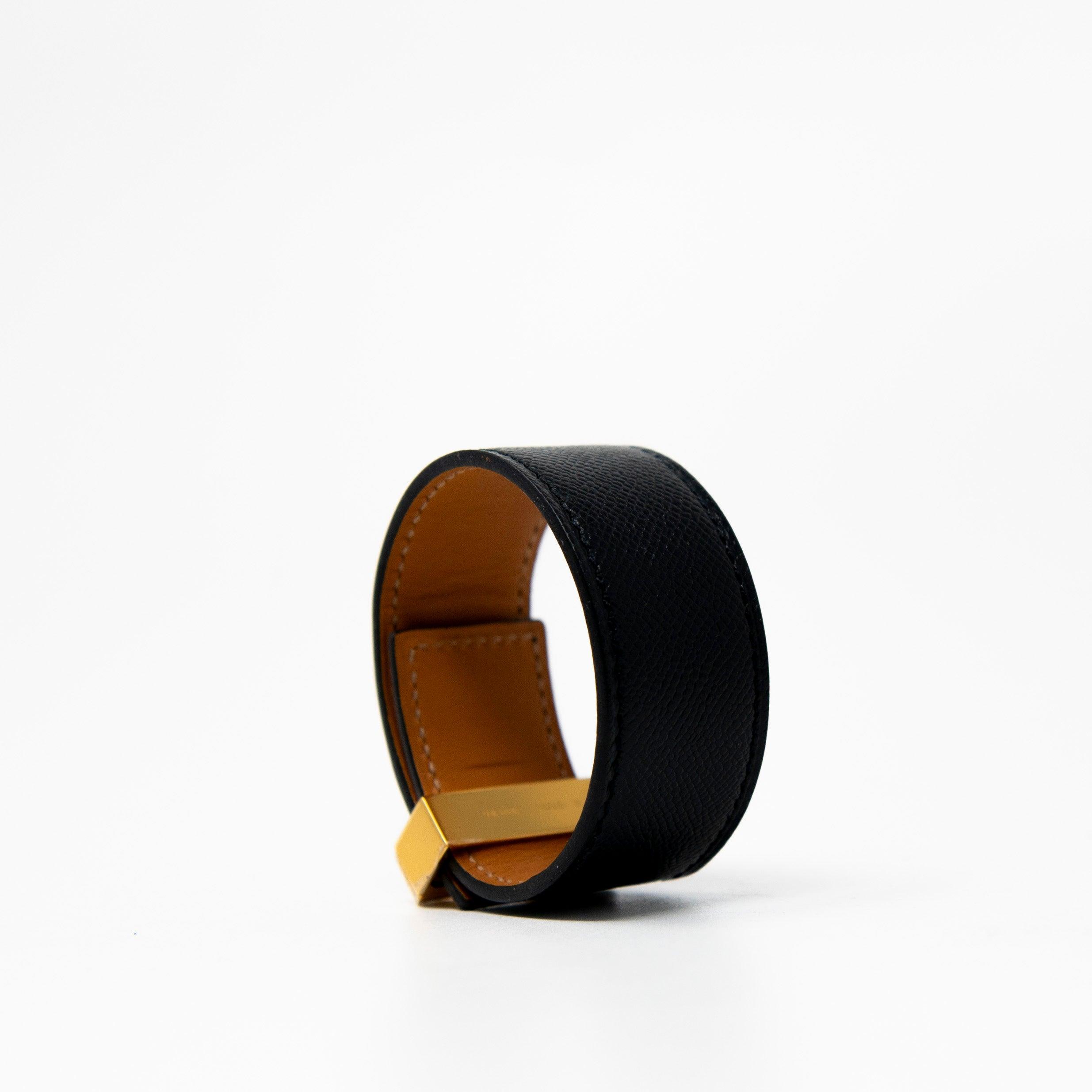Hermes Noir Epsom Collier De Chien 24 Bracelet
