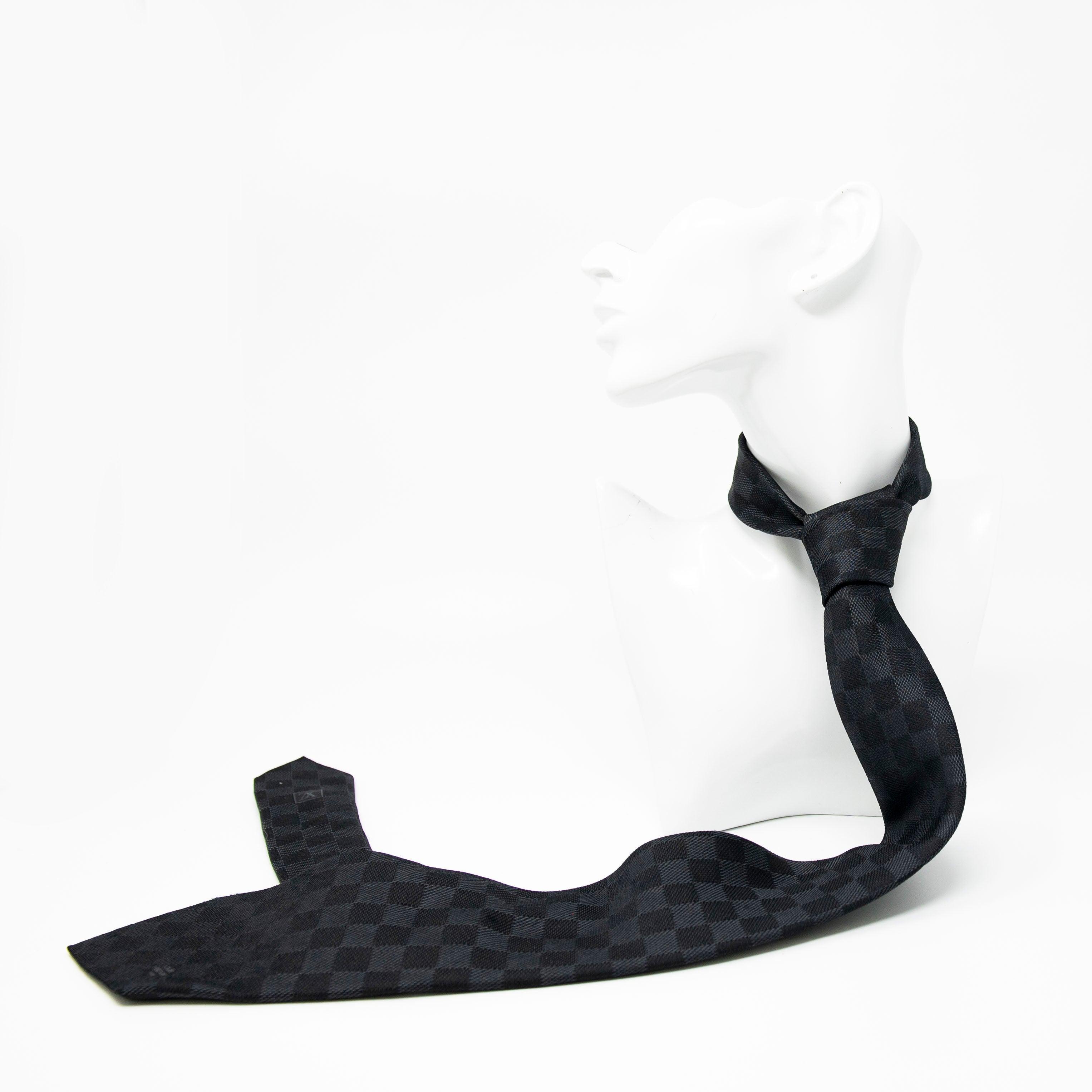 Louis Vuitton Black Damier Classique Tie