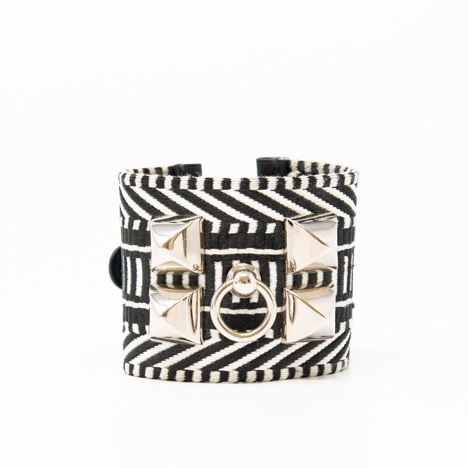 Hermes Noir Cavale Collier De Chien Bracelet T2