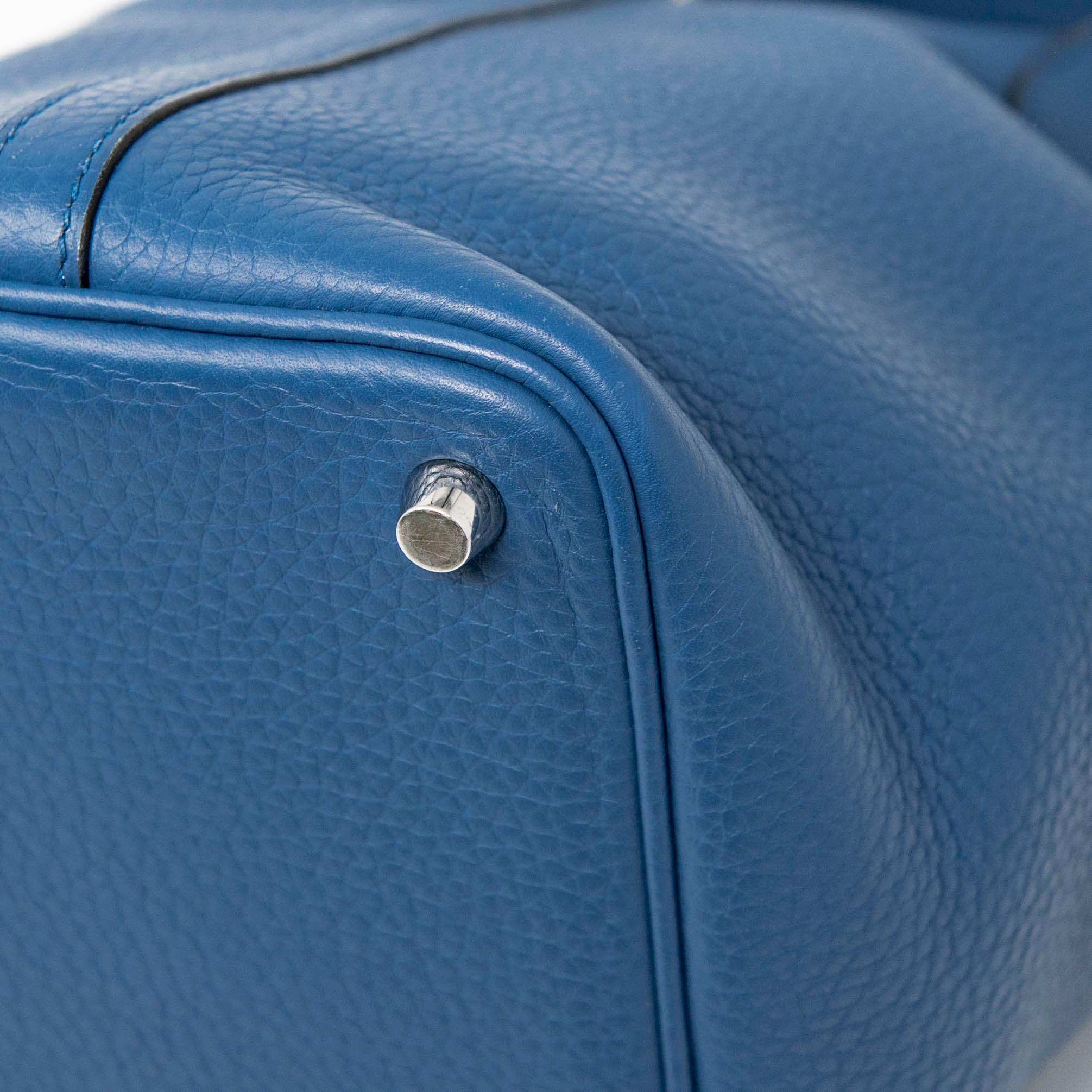 Hermes Bleu Agate Clemence Picotin 18