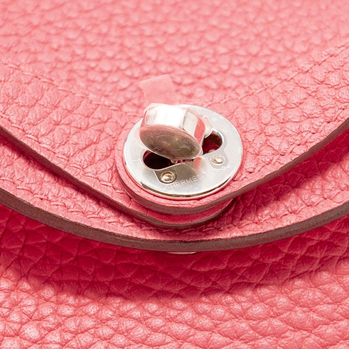 Hermes Rose Azalee Clemence Mini Lindy