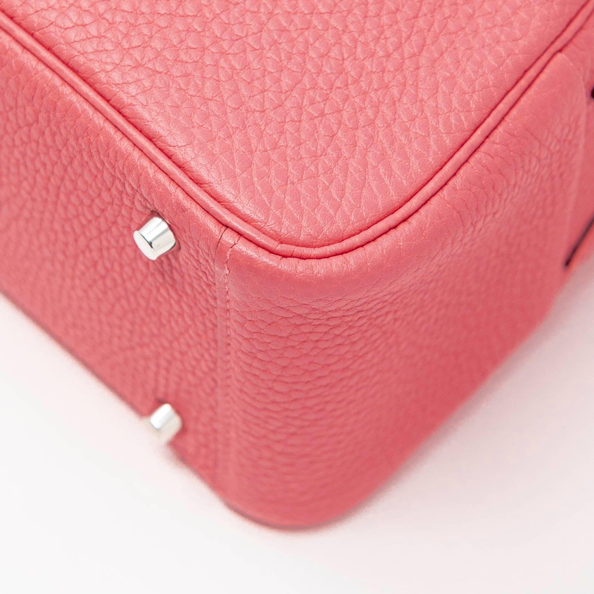 Hermes Rose Azalee Clemence Mini Lindy
