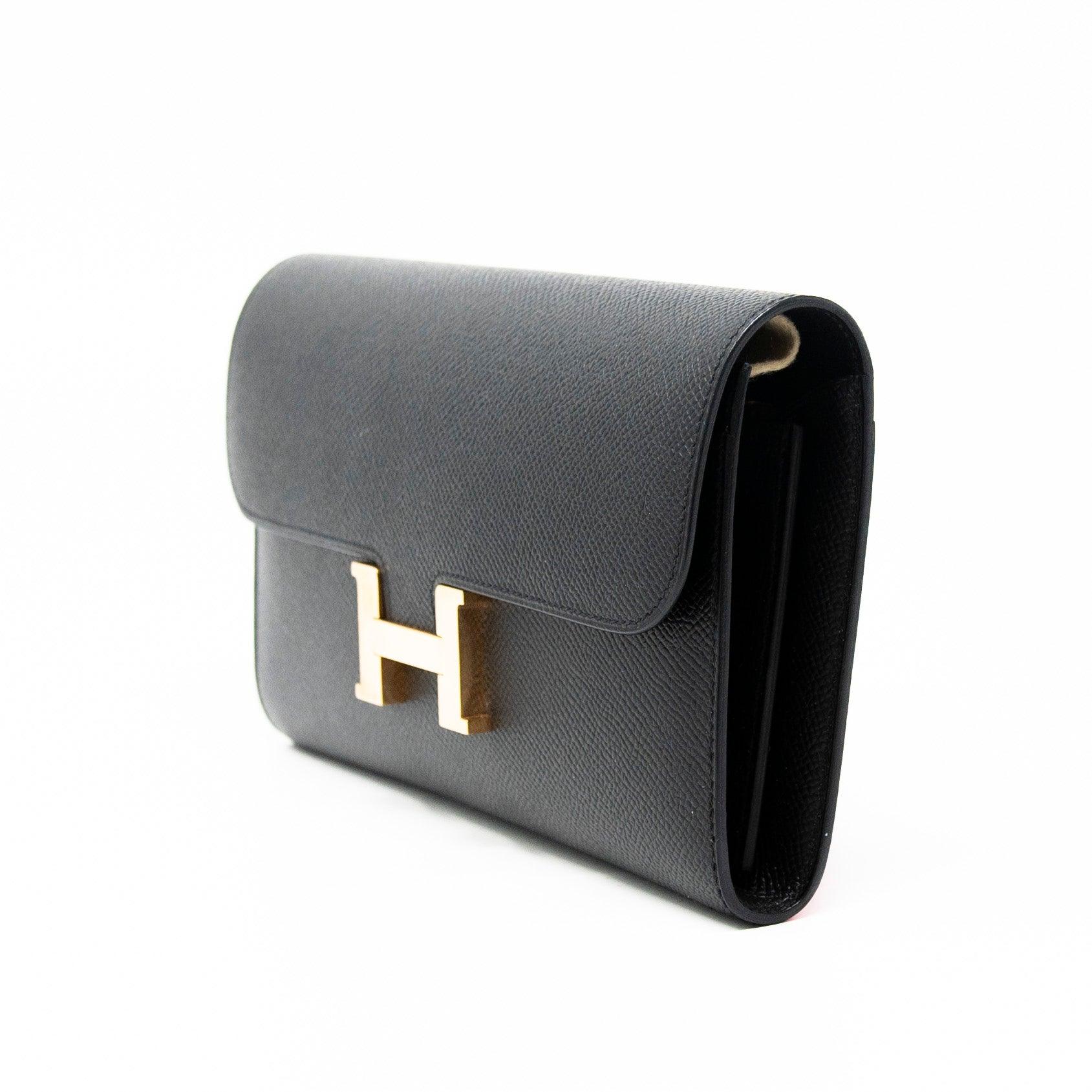 Hermes Noir Epsom Long Constance Wallet