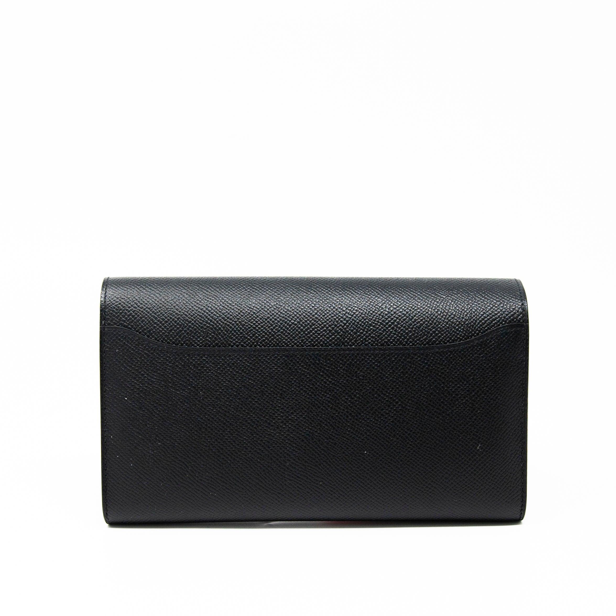 Hermes Noir Epsom Long Constance Wallet