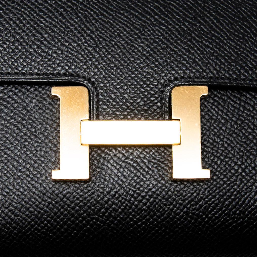 Hermes Noir Epsom Long Constance Wallet