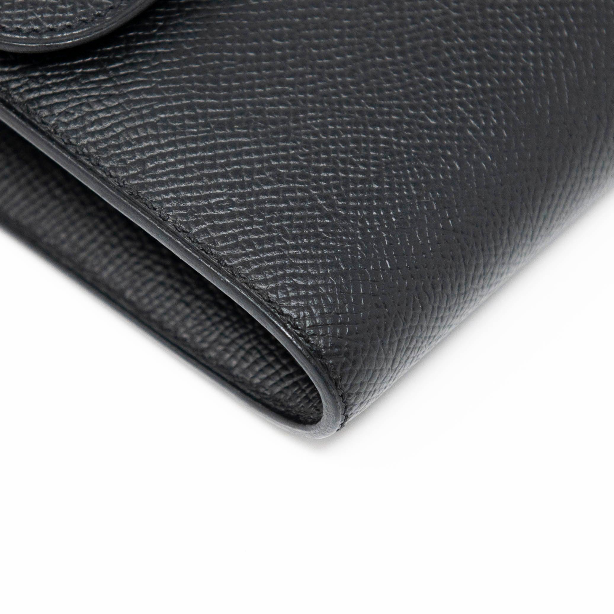 Hermes Noir Epsom Long Constance Wallet