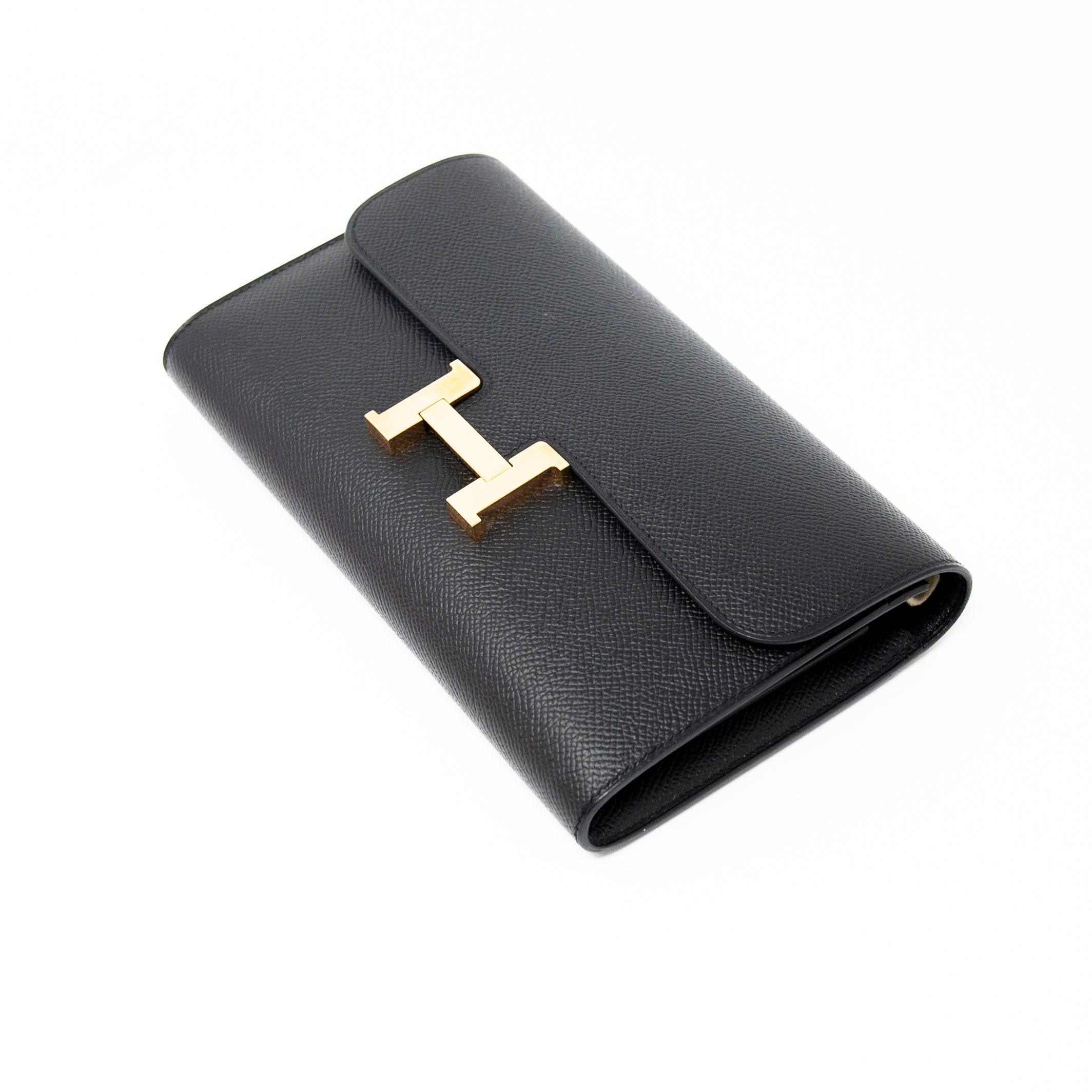 Hermes Noir Epsom Long Constance Wallet