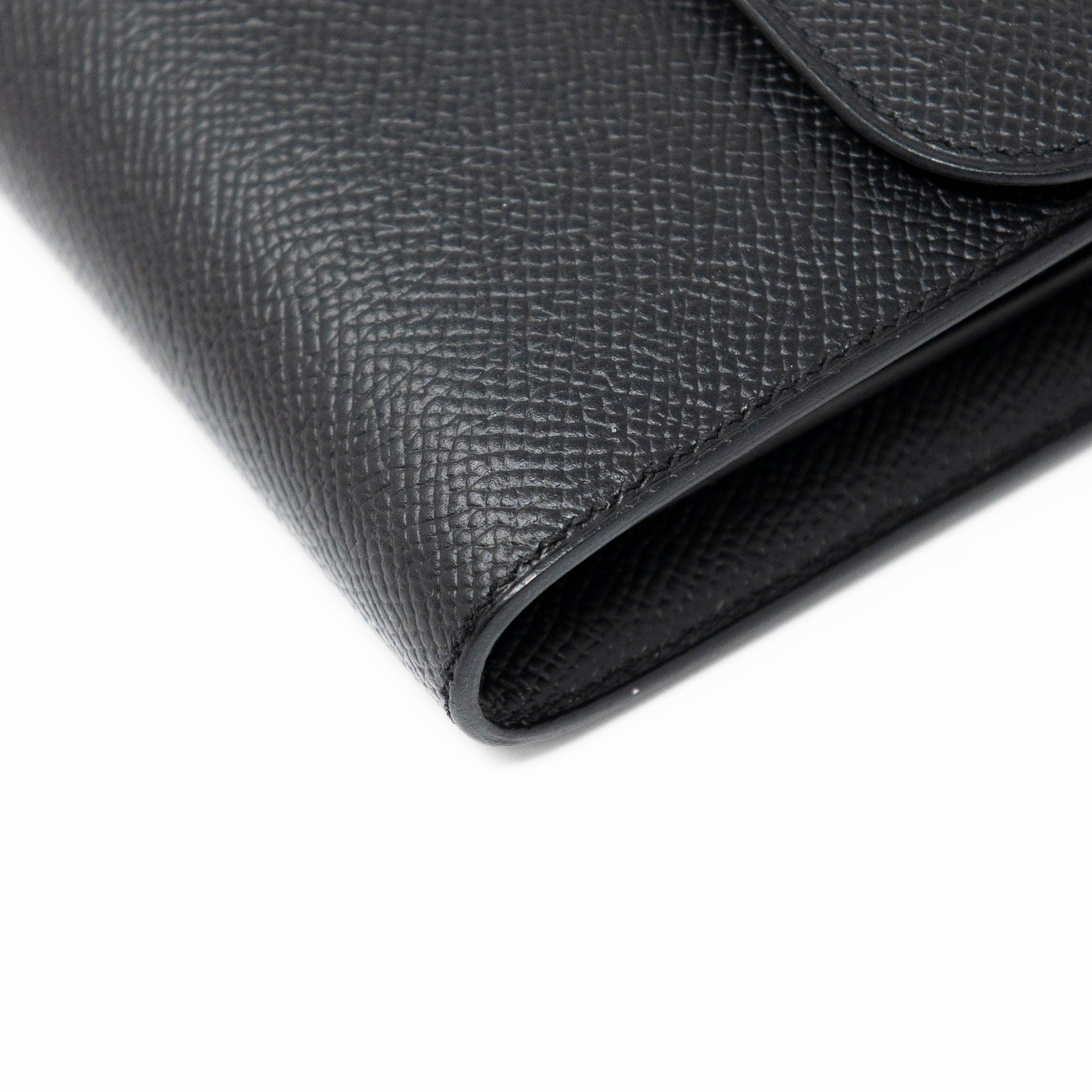 Hermes Noir Epsom Long Constance Wallet