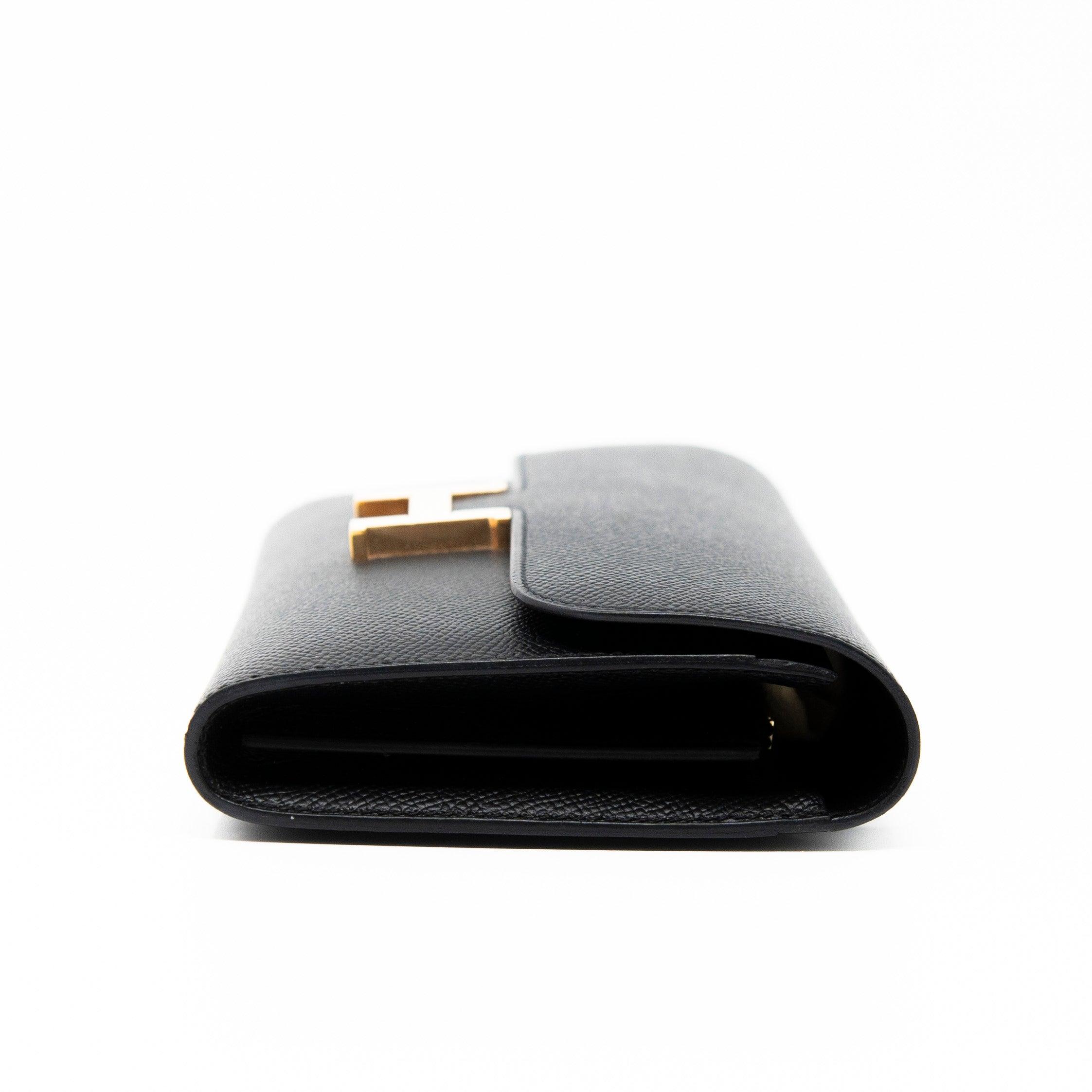 Hermes Noir Epsom Long Constance Wallet