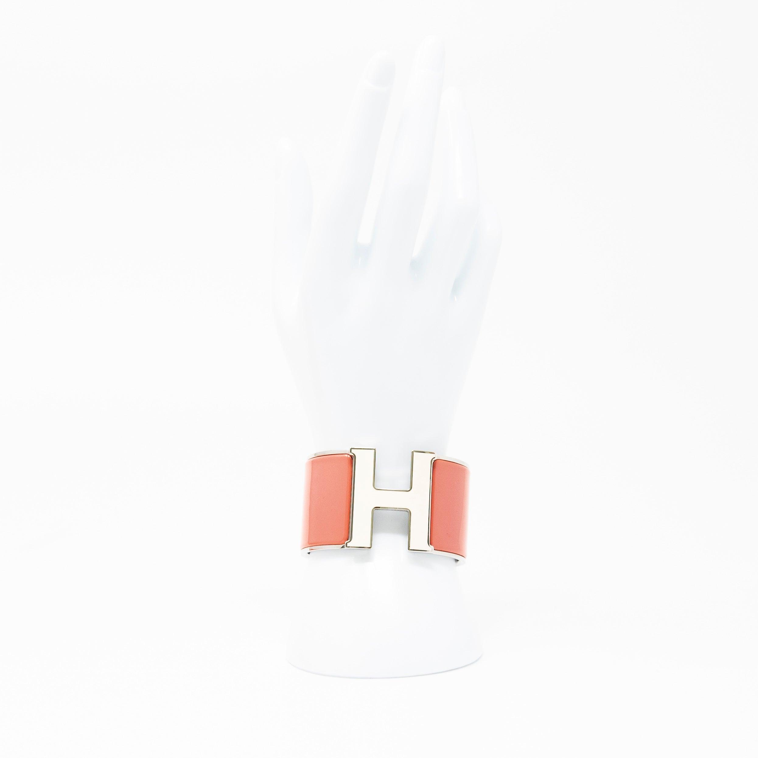 Hermes Coral Extra Wide Clic Clac H Bracelet PM