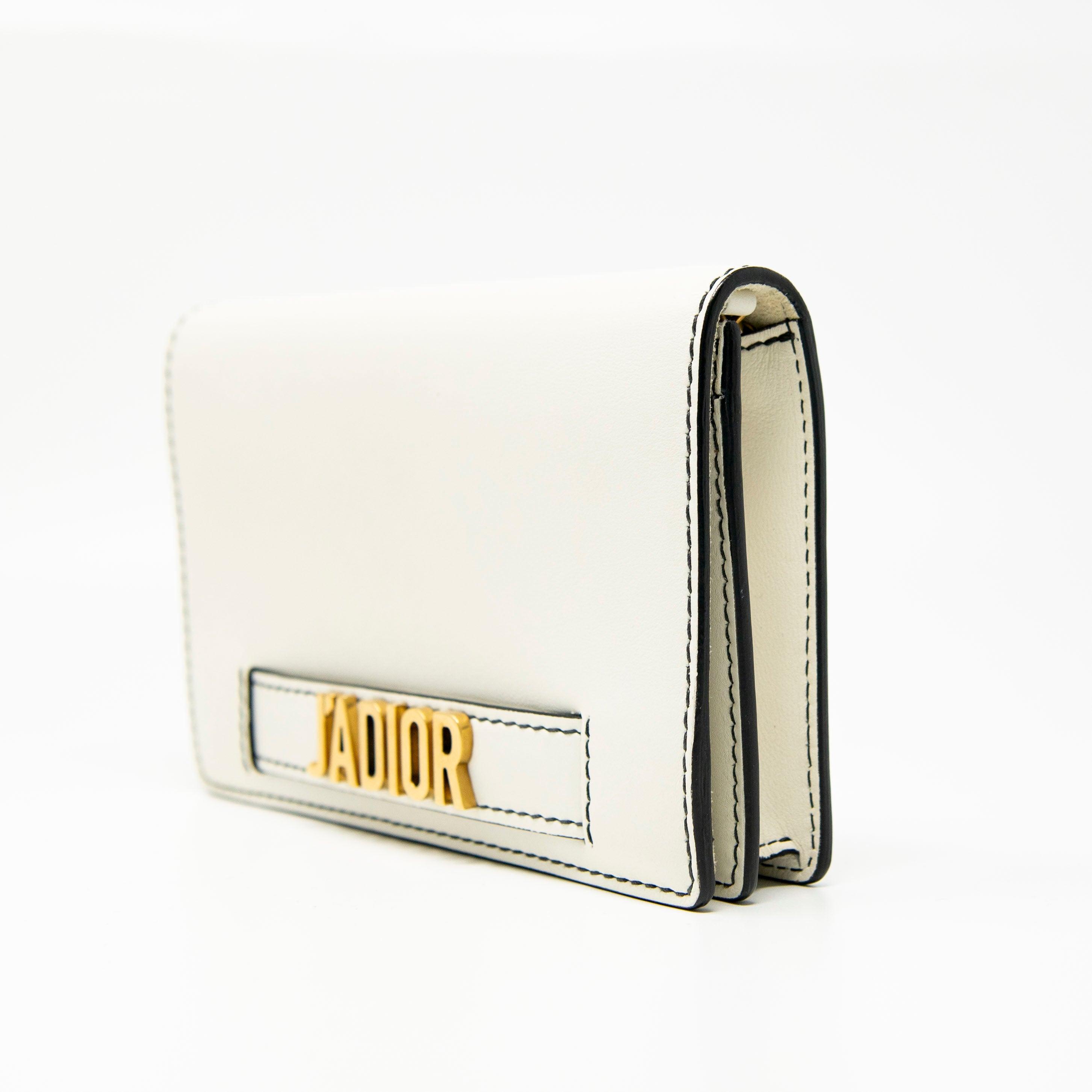Dior J’adior White Wallet On Chain