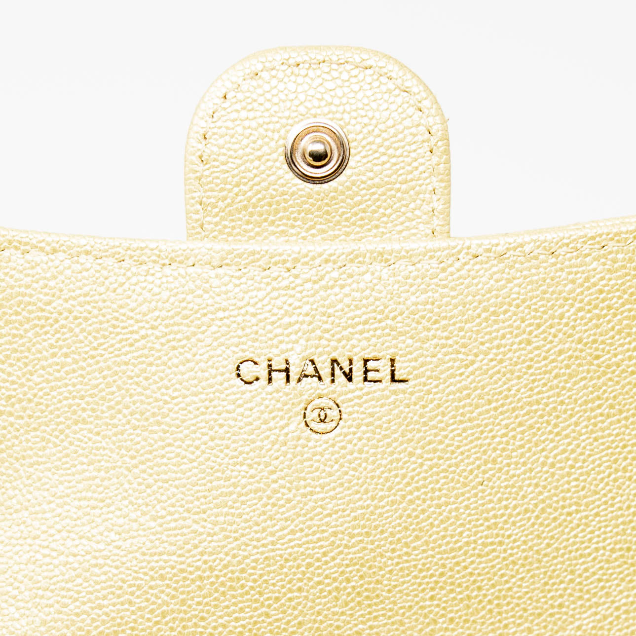 Chanel Yellow Iridescent Mini Wallet On Chain