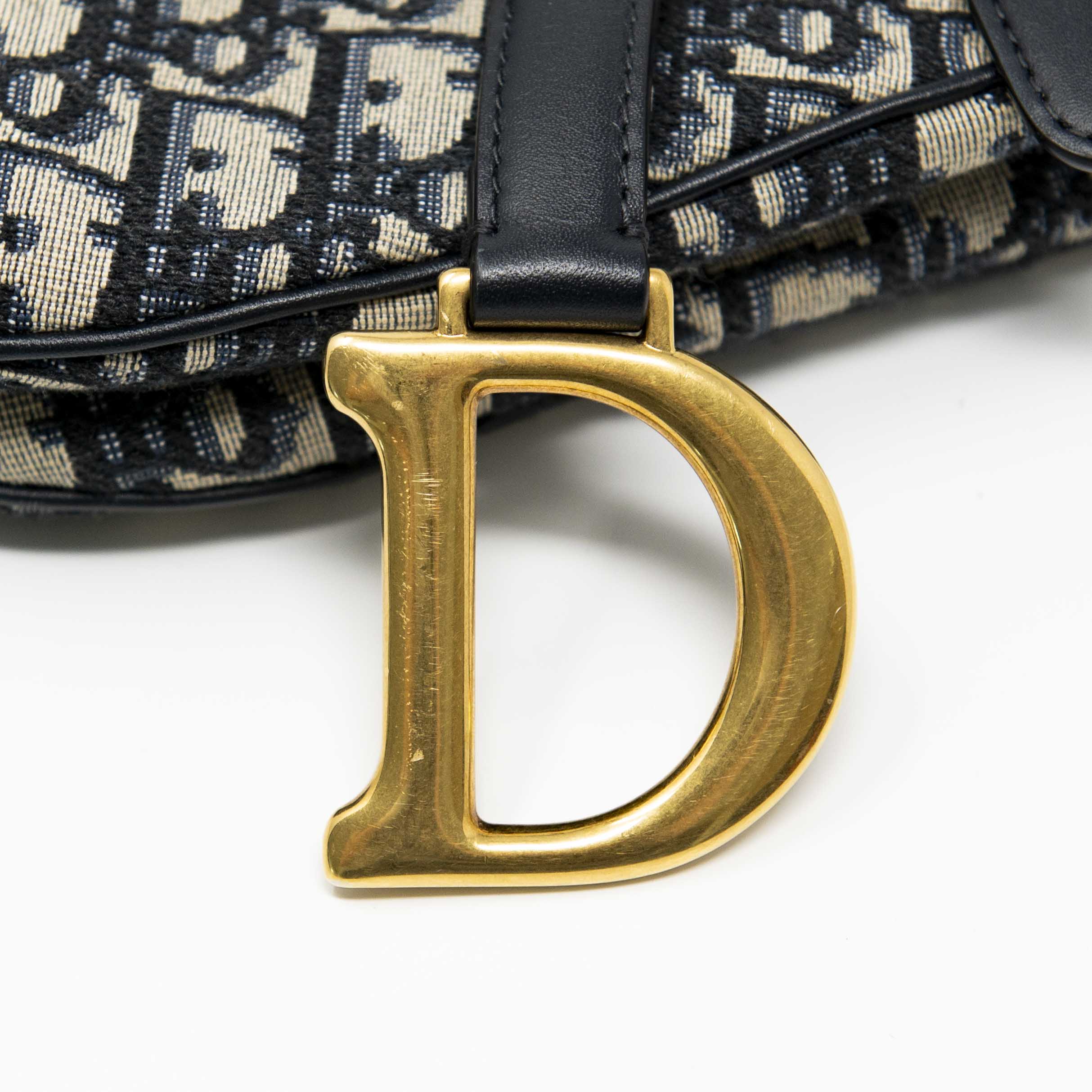 Dior Blue Oblique Medium Saddle Bag
